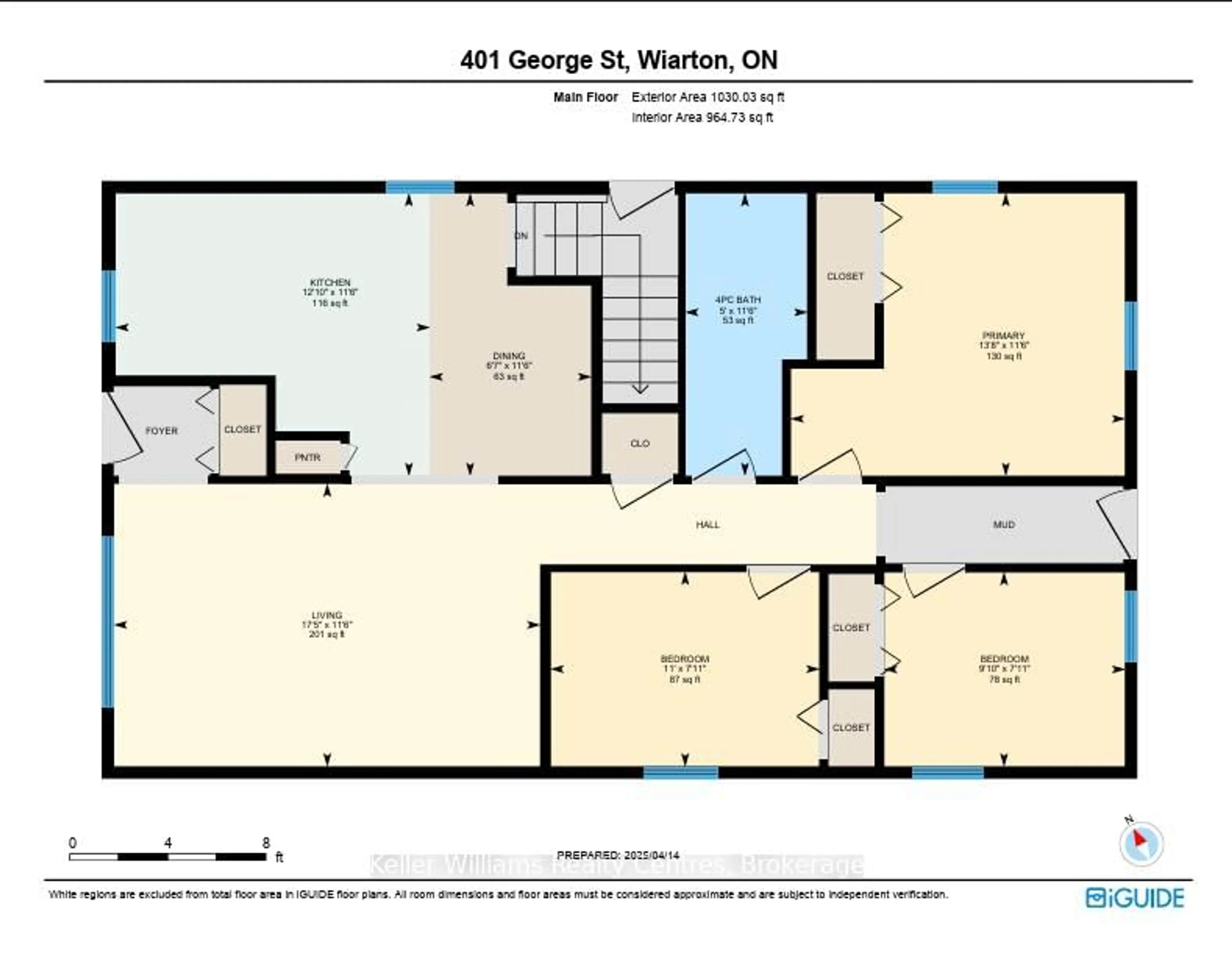 Floor plan for 401 George St, South Bruce Peninsula Ontario N0H 2T0