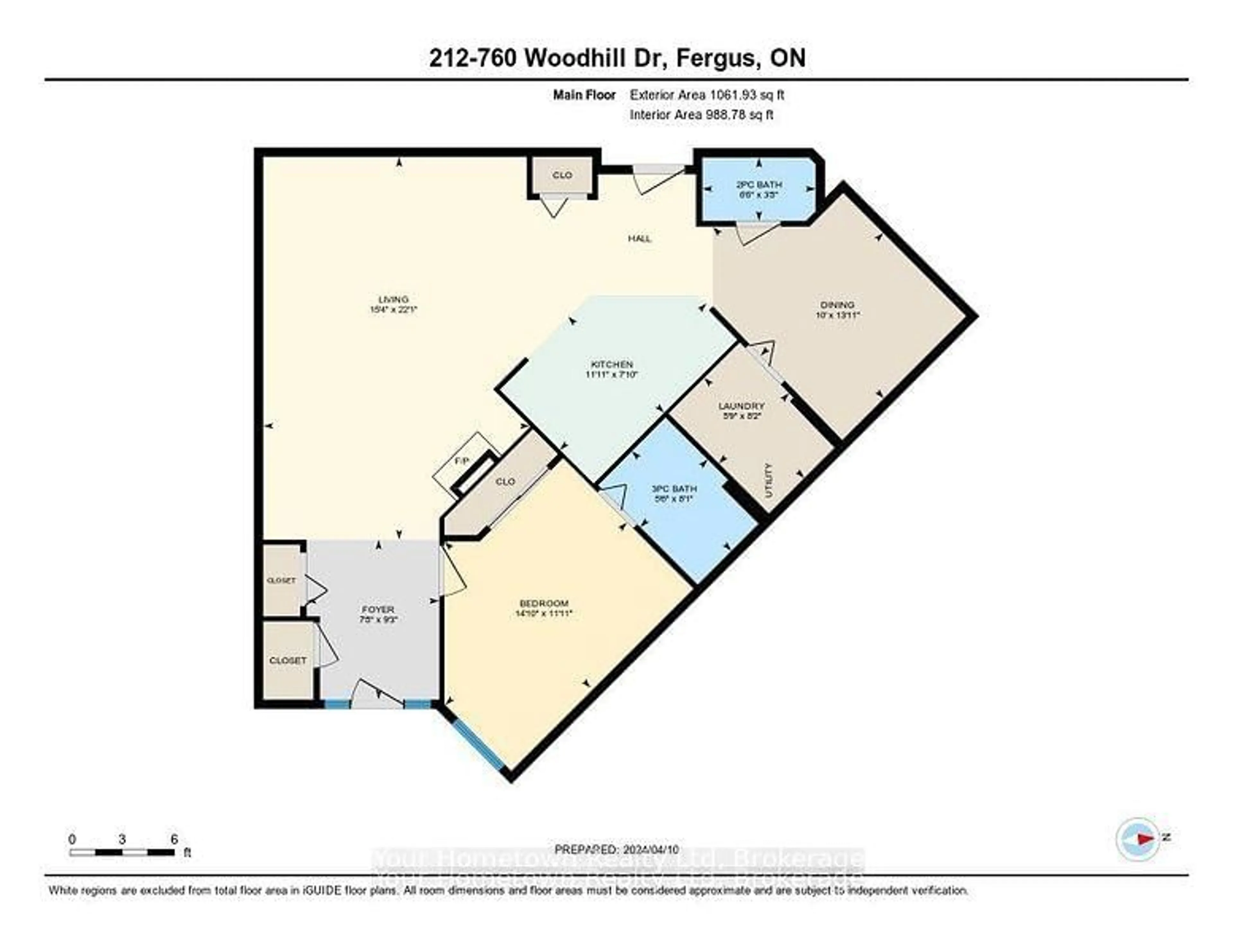 Floor plan for 760 Woodhill Dr #212, Centre Wellington Ontario N1M 3W5