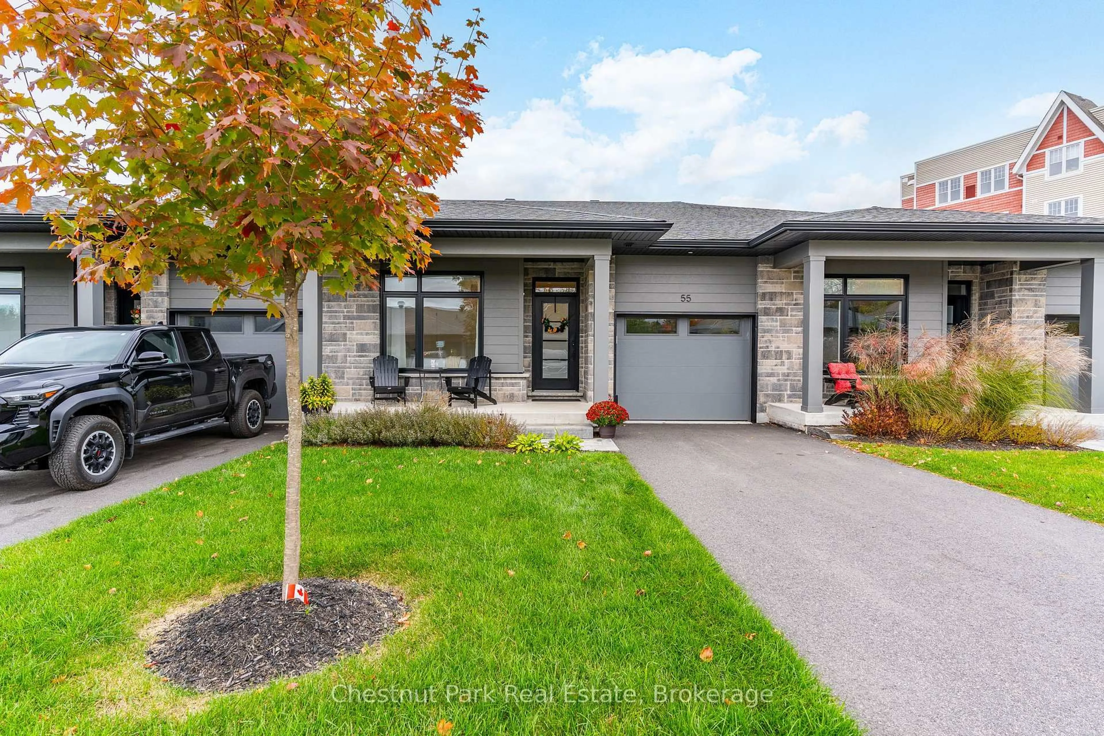 Home with brick exterior material, street for 55 JACK St, Huntsville Ontario P1H 0G4