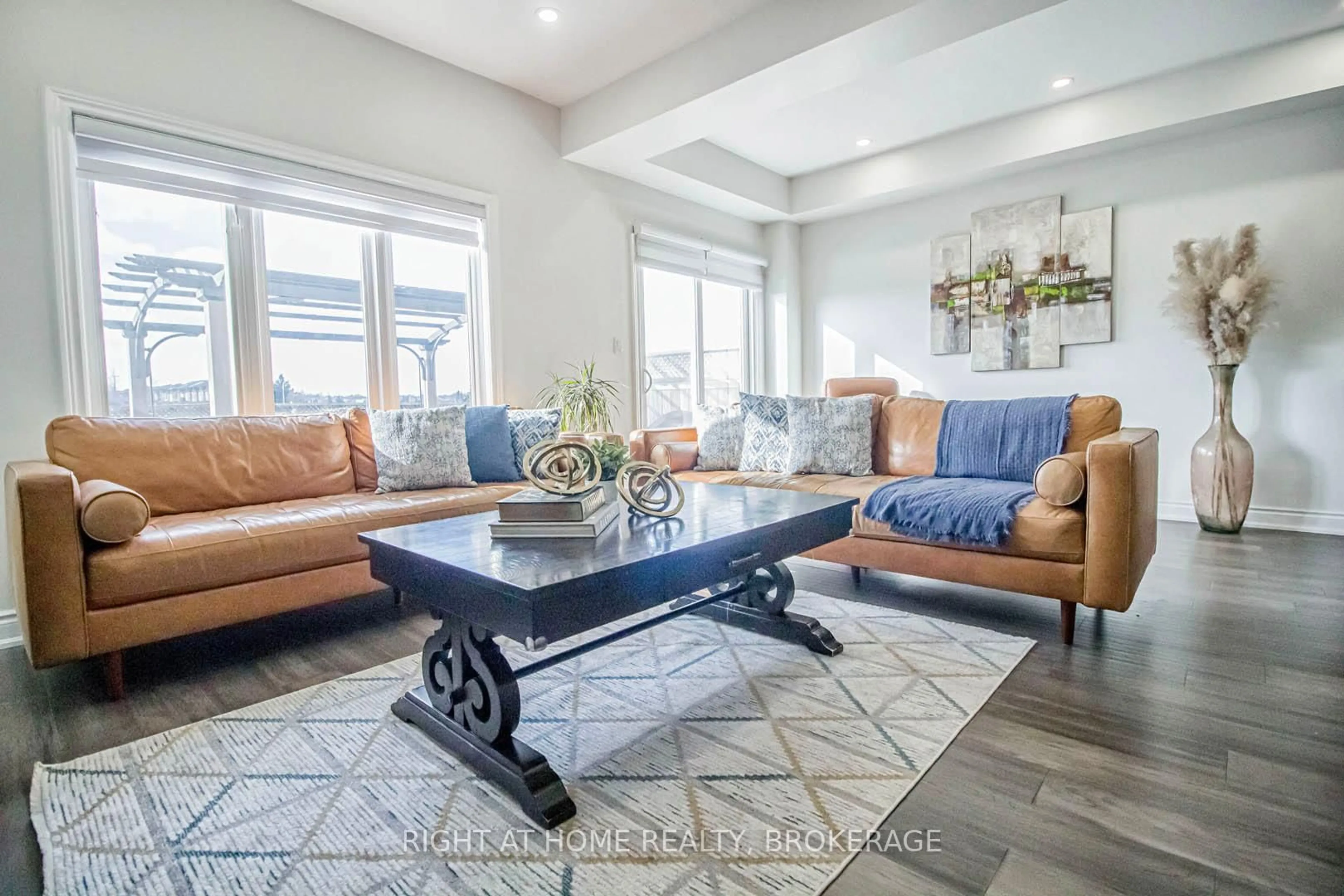 Living room with furniture, ceramic/tile floor for 370 Stonehenge Dr #9, Hamilton Ontario L9K 0H9