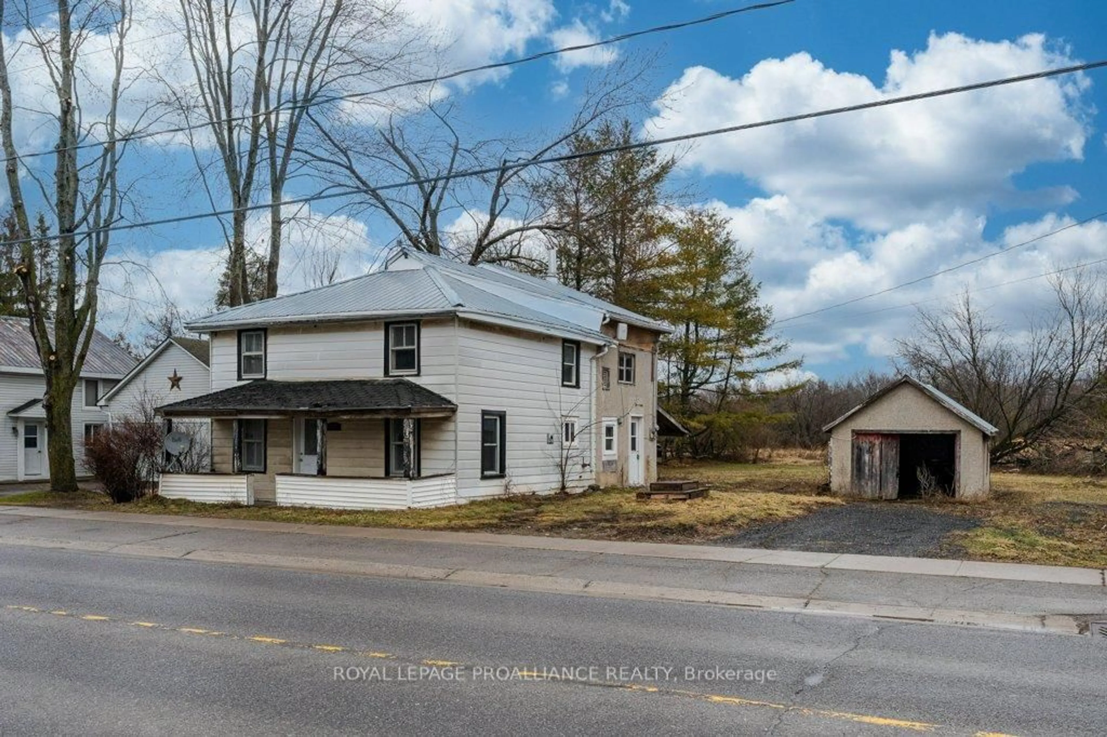 A pic from outside/outdoor area/front of a property/back of a property/a pic from drone, street for 3217 County 41 Rd, Greater Napanee Ontario K0K 2W0