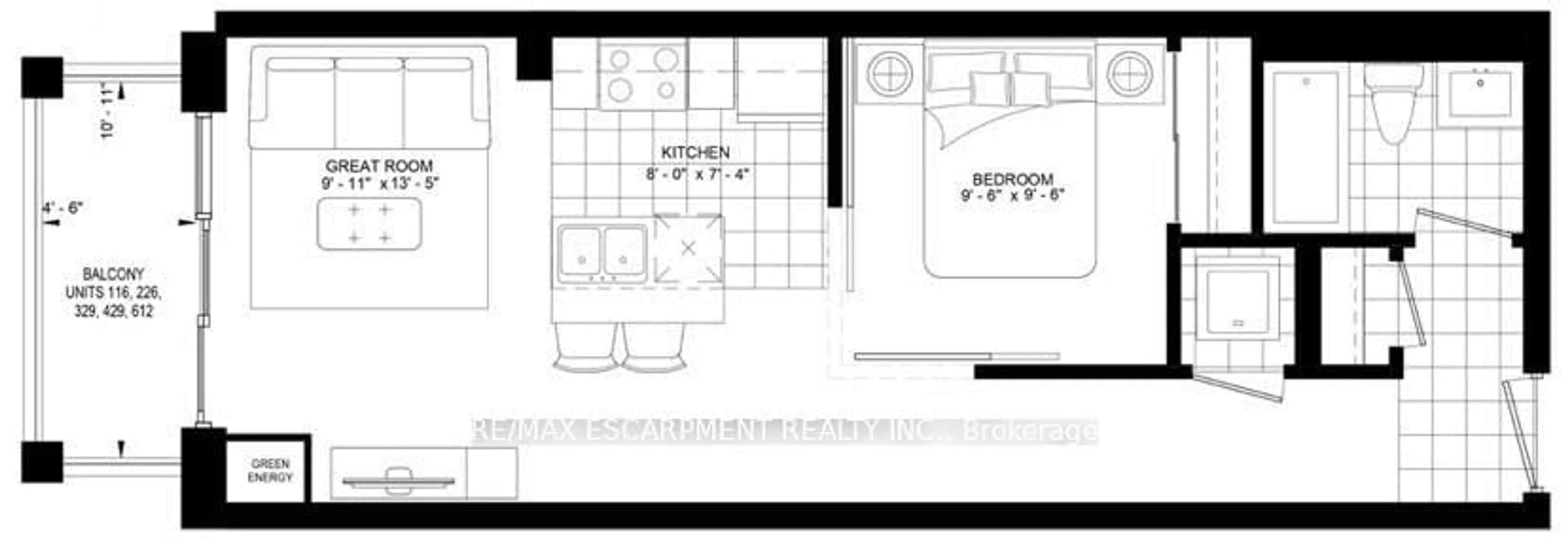 Floor plan for 460 Dundas St #122, Hamilton Ontario L8B 2A5