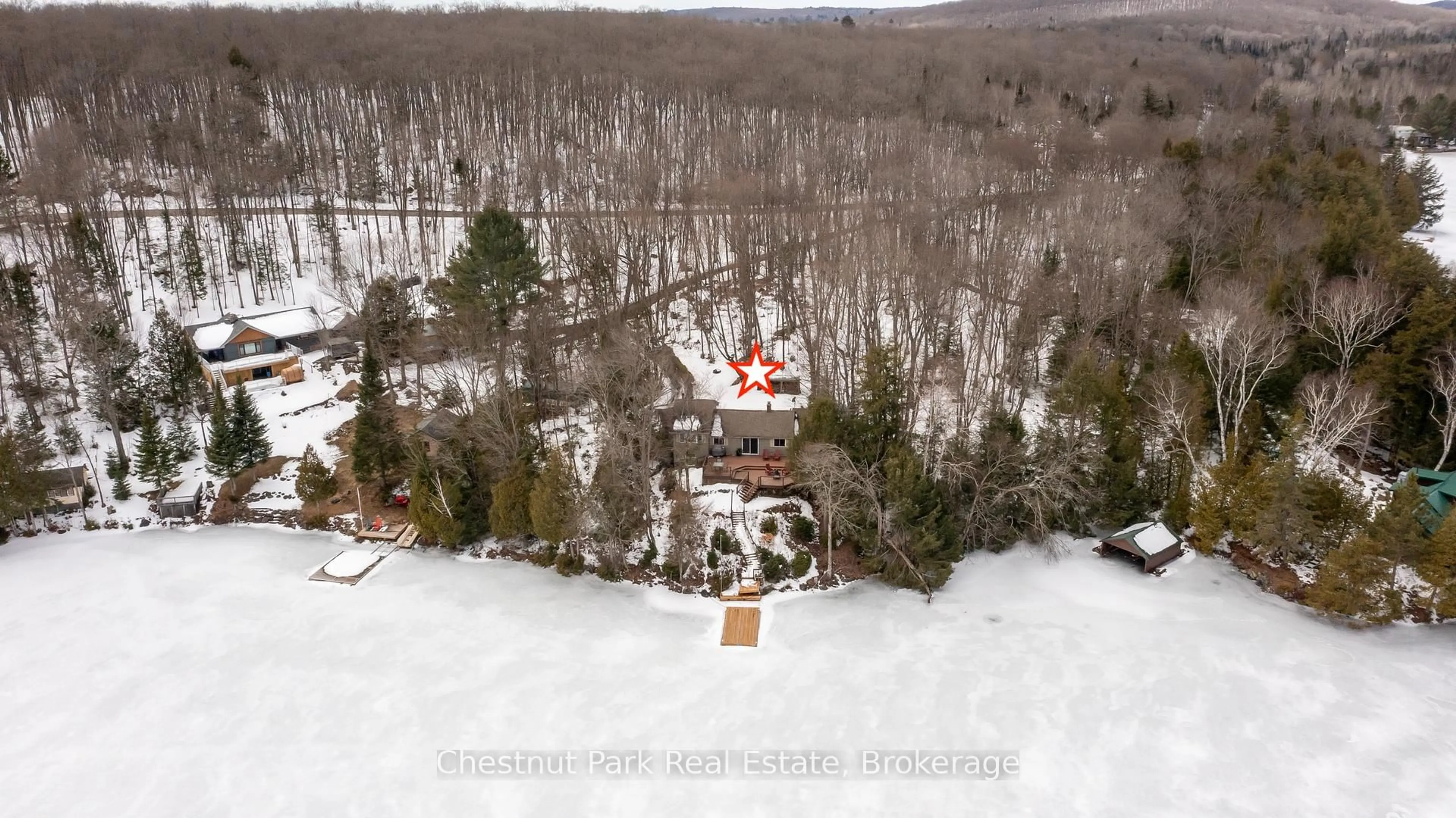 A pic from outside/outdoor area/front of a property/back of a property/a pic from drone, mountain view for 799 Bay Lake Rd, Perry Ontario P0A 1J0