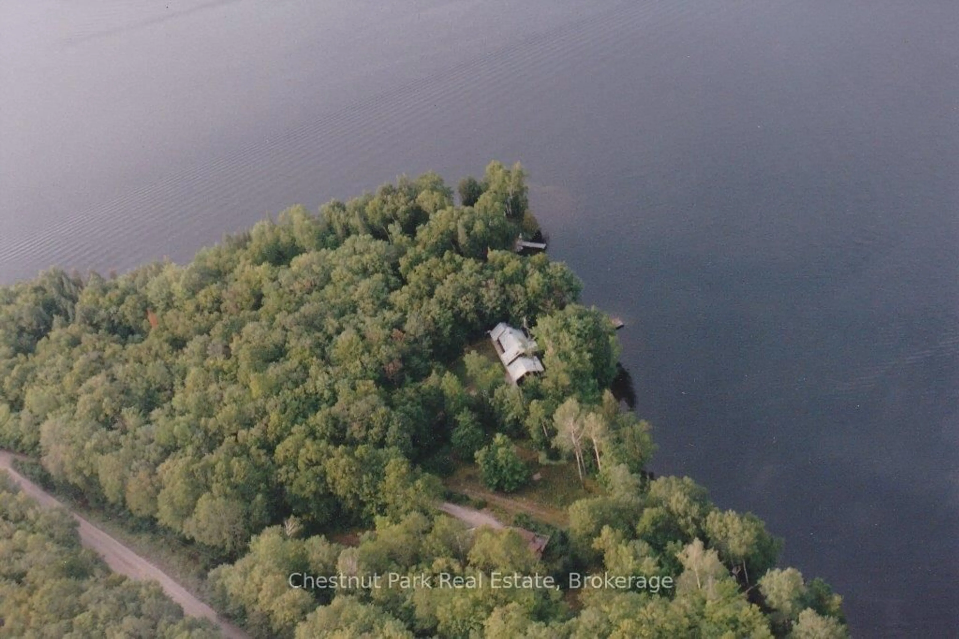 A pic from outside/outdoor area/front of a property/back of a property/a pic from drone, water/lake/river/ocean view for 799 Bay Lake Rd, Perry Ontario P0A 1J0