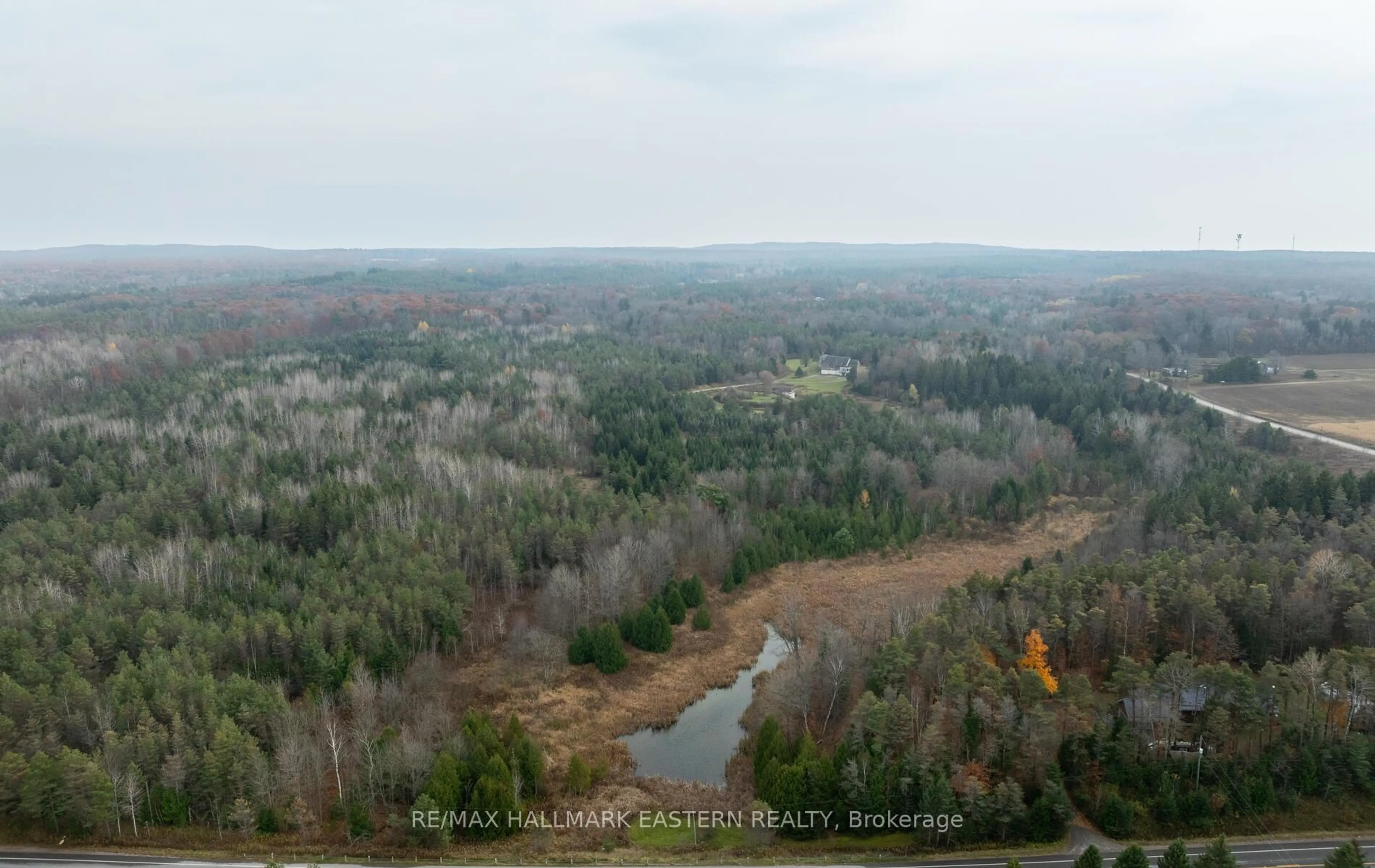 A pic from outside/outdoor area/front of a property/back of a property/a pic from drone, forest/trees view for 1108 Sandy Hook Rd, Kawartha Lakes Ontario L0A 1K0