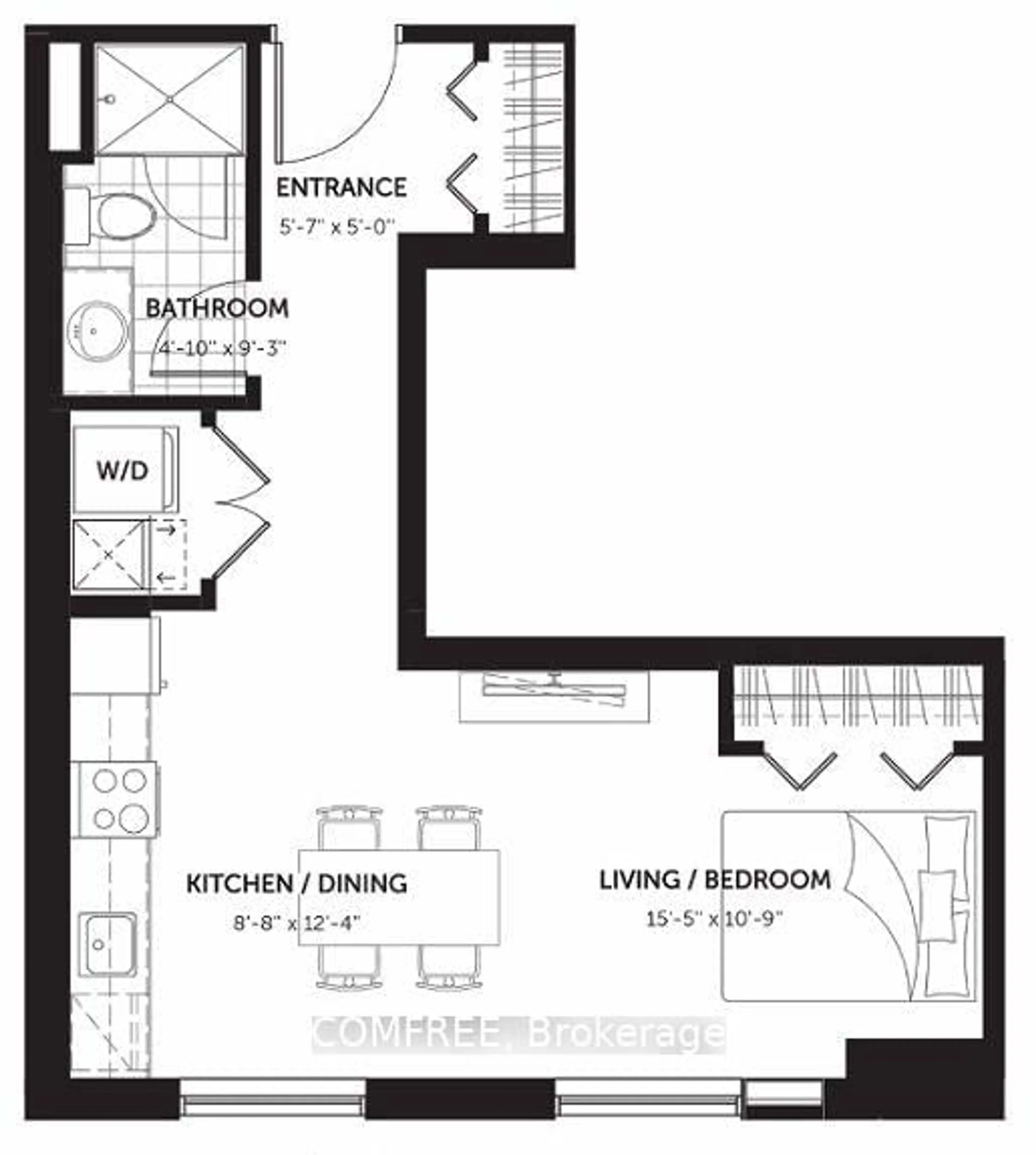 Floor plan for 340 Queen St #1808, Ottawa Ontario K1R 0G1