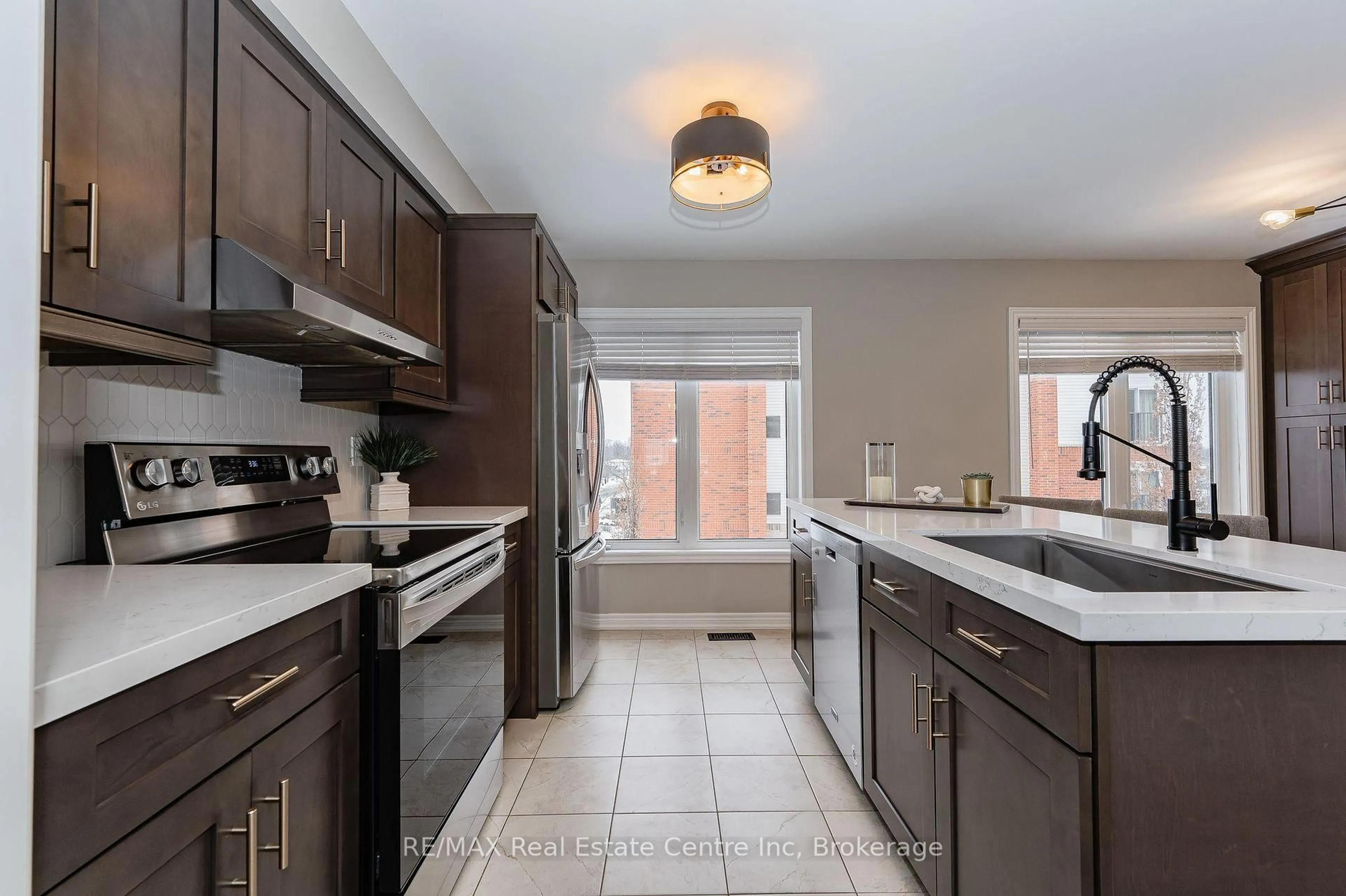 Open concept kitchen, ceramic/tile floor for 395 Linden Dr #2, Cambridge Ontario N3H 0C8