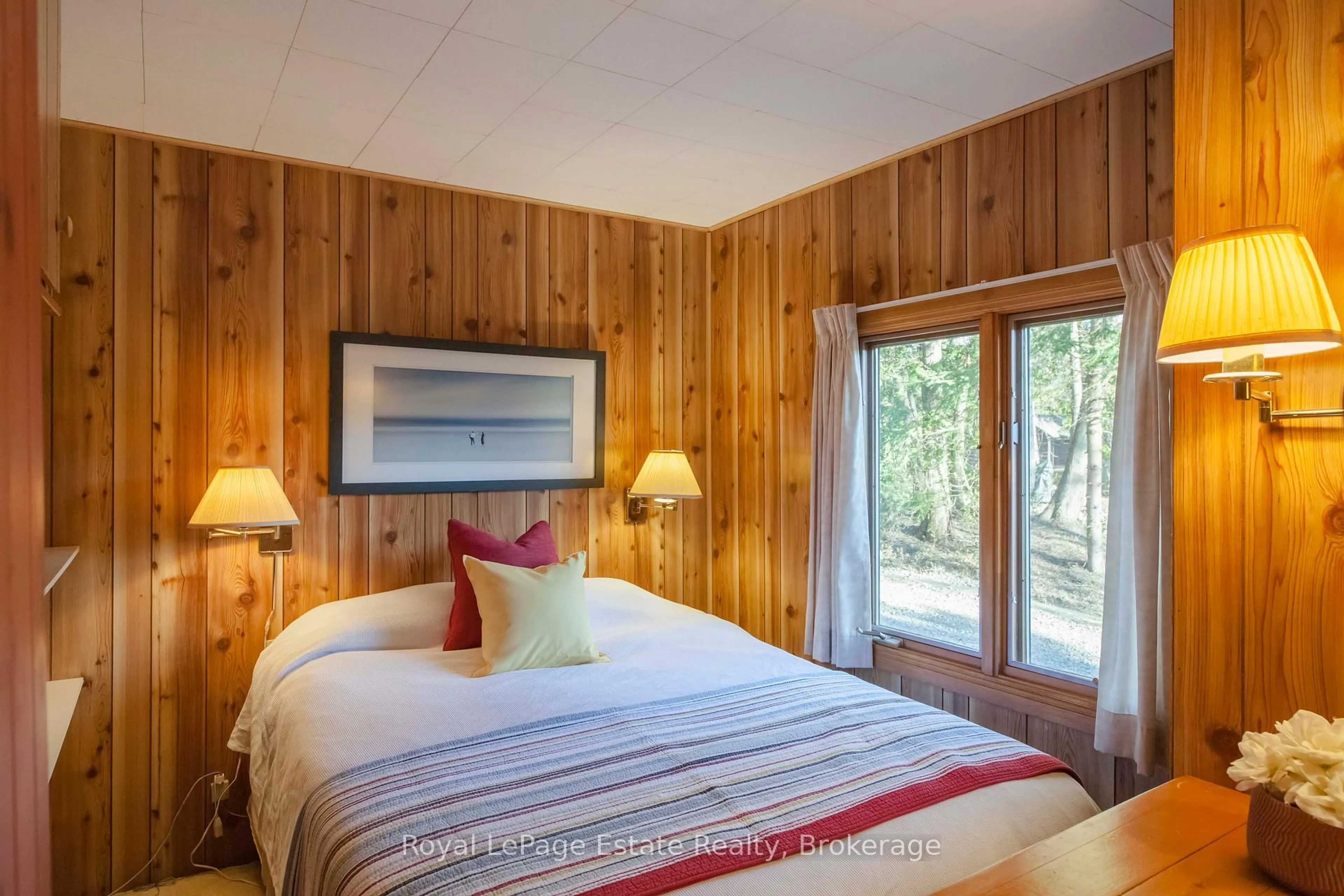 Bedroom with bed, wood/laminate floor for 537 Second Ave, South Bruce Peninsula Ontario N0H 2G0