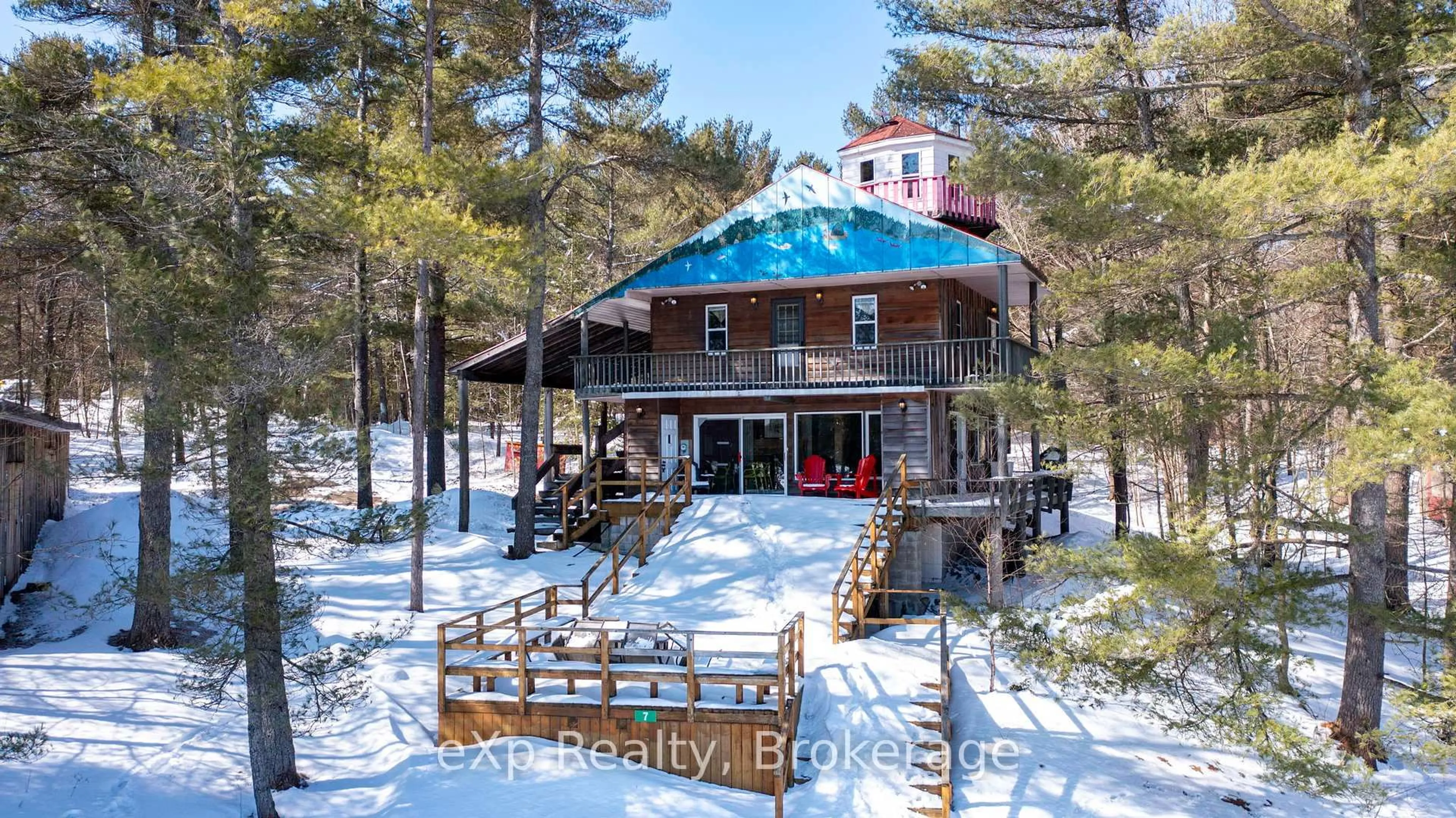 A pic from outside/outdoor area/front of a property/back of a property/a pic from drone, unknown for 3 Harris Lake Rd, Parry Sound Remote Area Ontario P0G 1K0