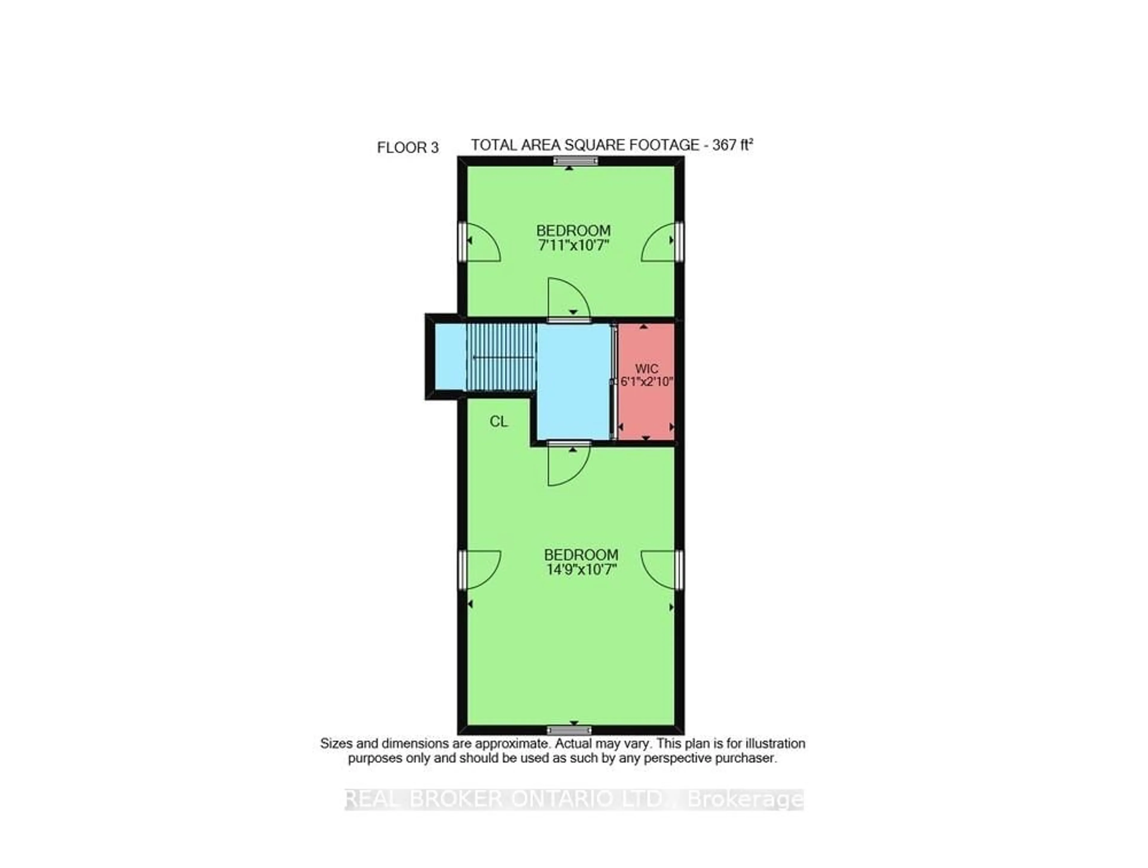 Floor plan for 417 Paling Ave, Hamilton Ontario L8H 5K3