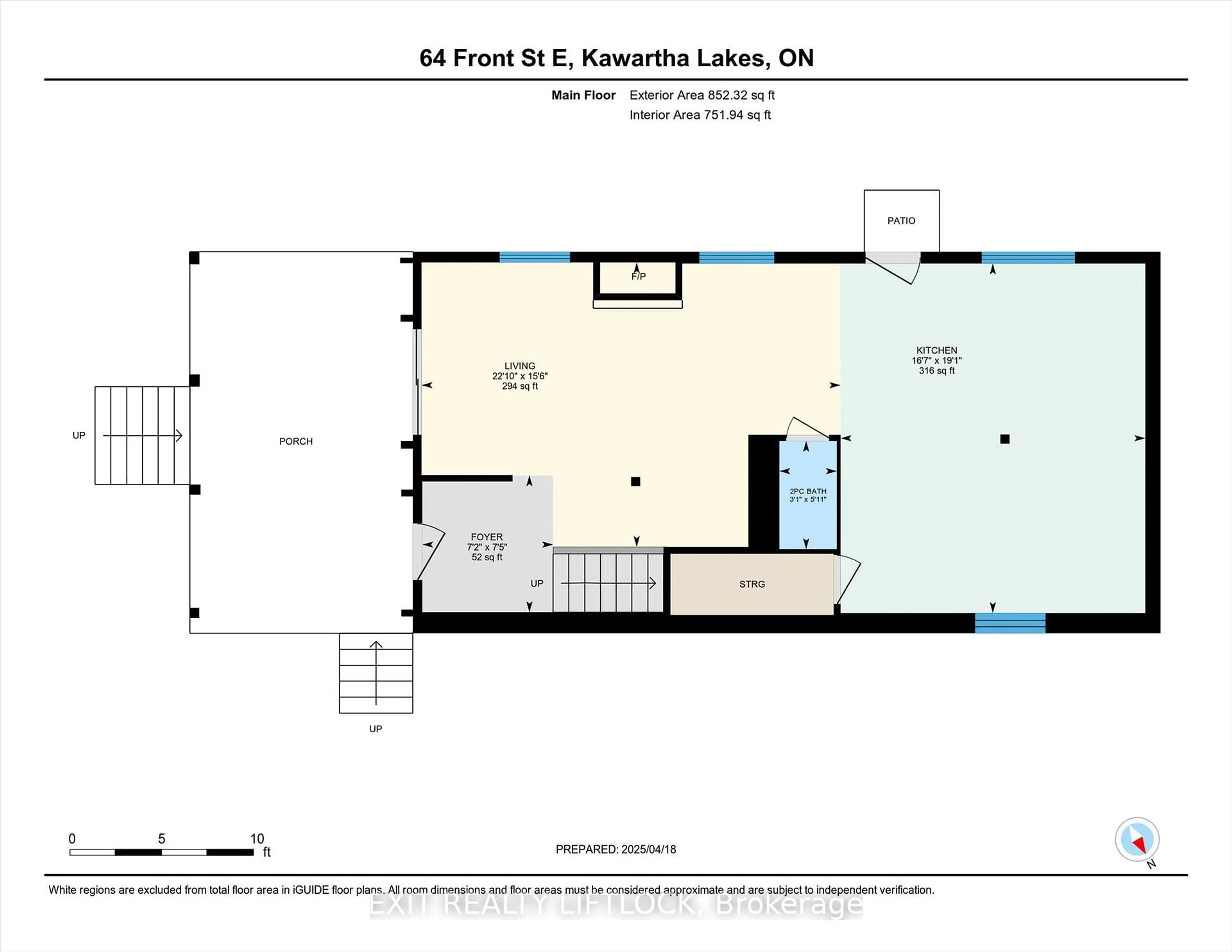 Floor plan for 64 Front St, Kawartha Lakes Ontario K0M 1A0