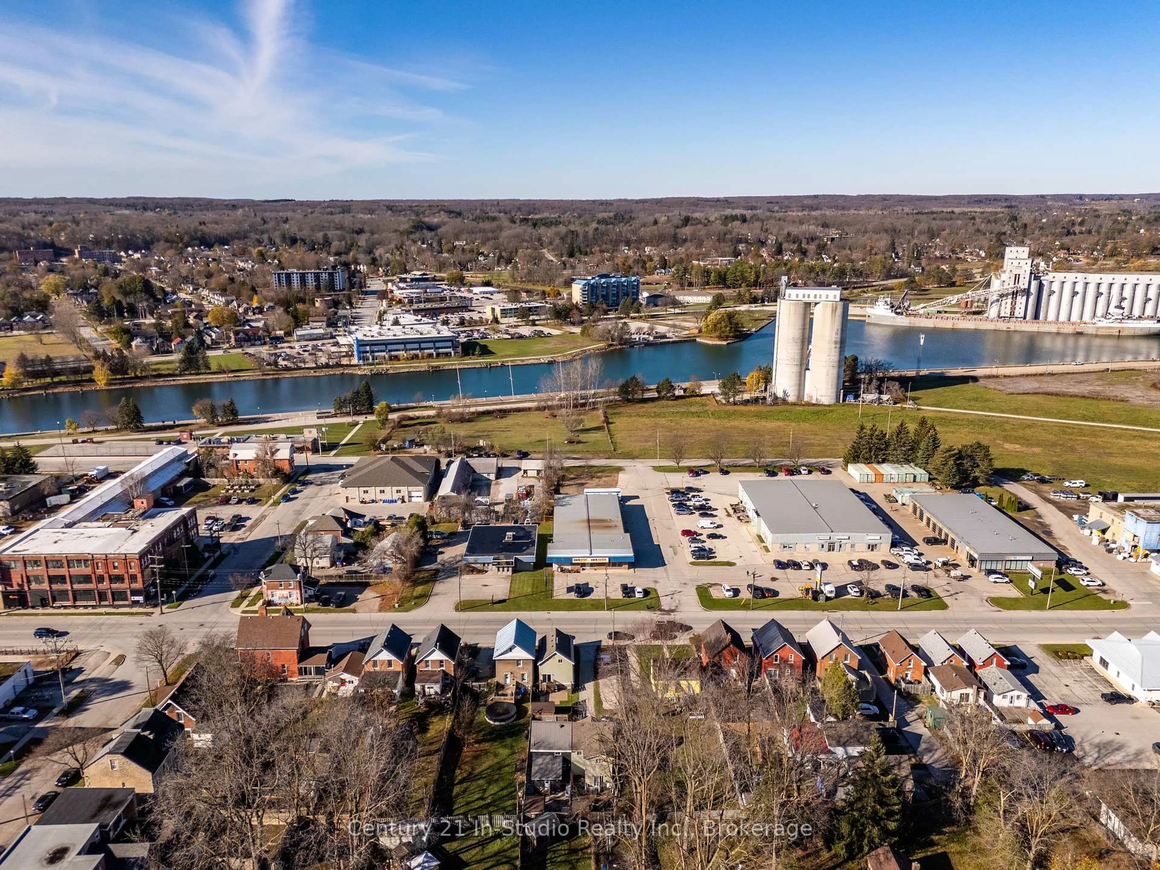 A pic from outside/outdoor area/front of a property/back of a property/a pic from drone, water/lake/river/ocean view for 1235 2nd Ave, Owen Sound Ontario N4K 2J2