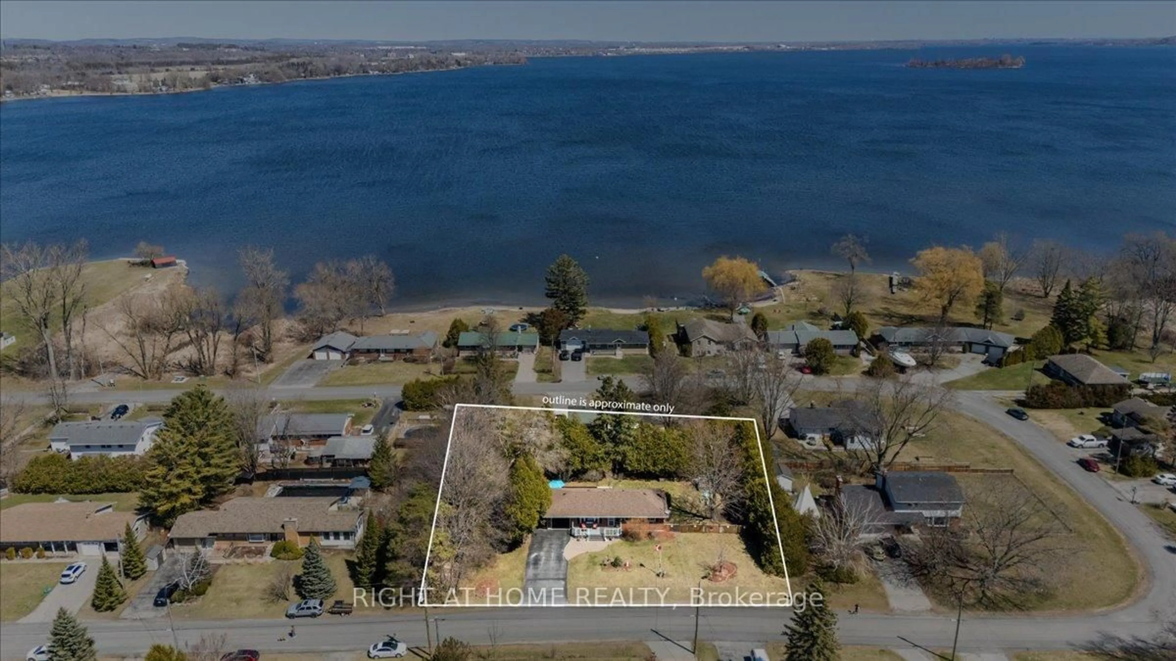 A pic from outside/outdoor area/front of a property/back of a property/a pic from drone, water/lake/river/ocean view for 40 Roseland Dr, Quinte West Ontario K0K 1L0