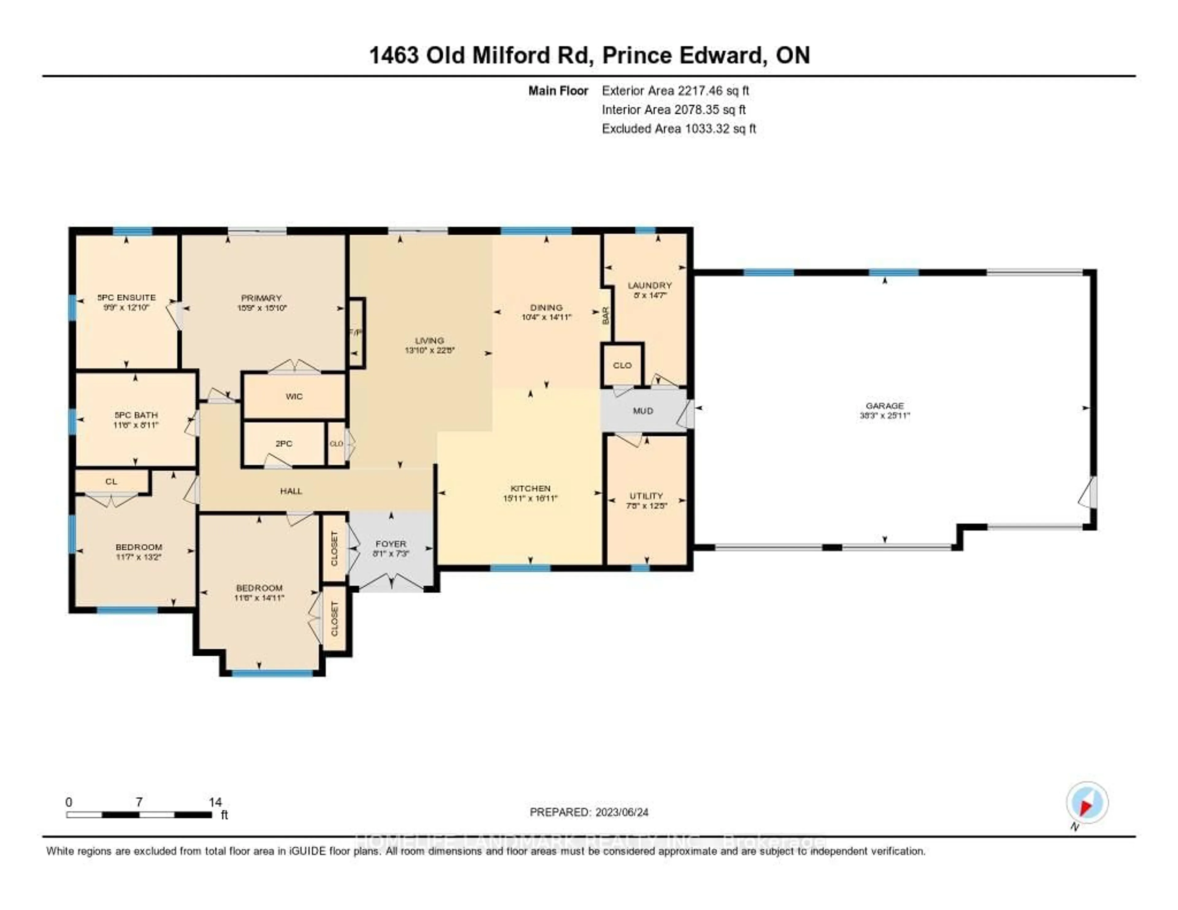Floor plan for 1463 Old Milford Rd, Prince Edward County Ontario K0K 2P0