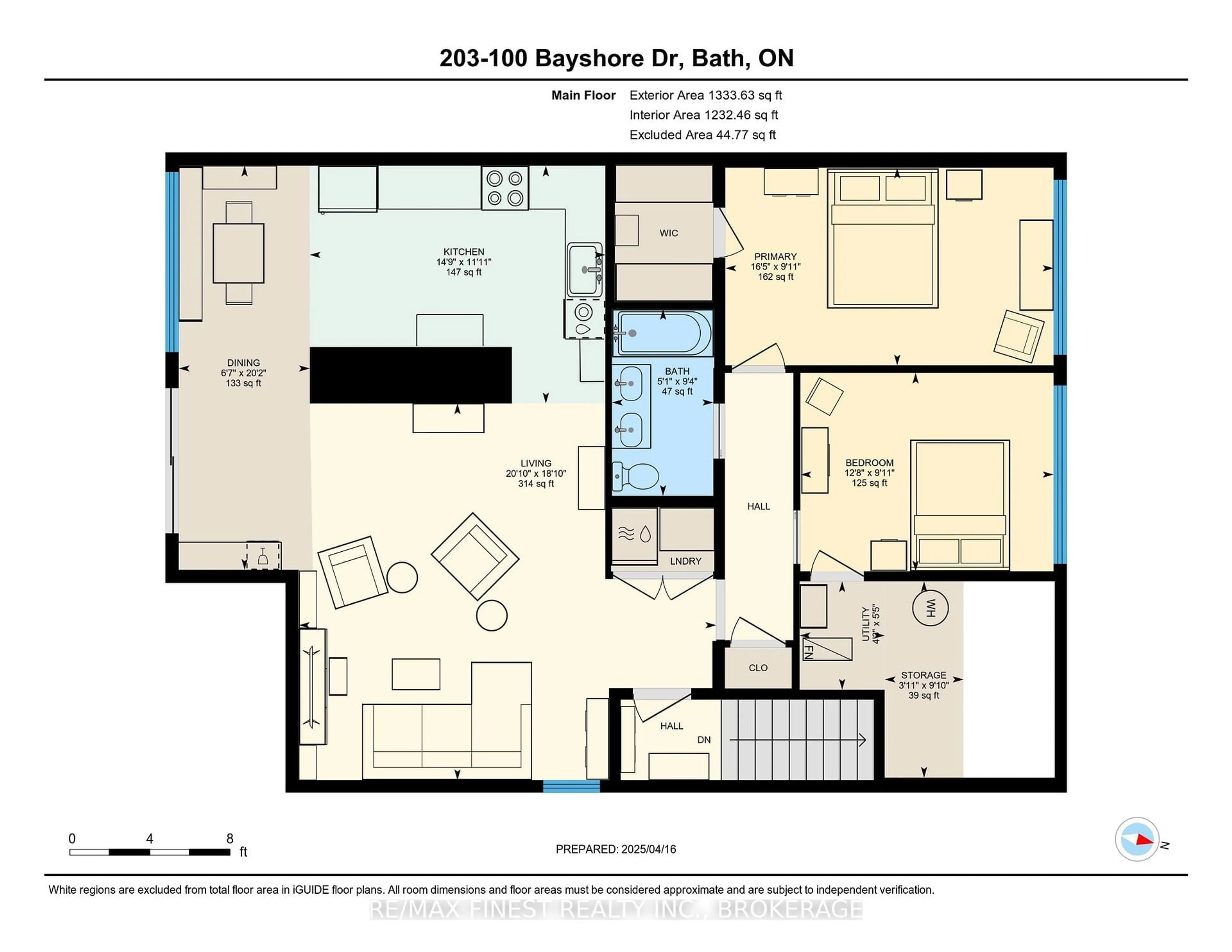 Floor plan for 110 Bayshore Dr #203, Bath Ontario K0H 1G0
