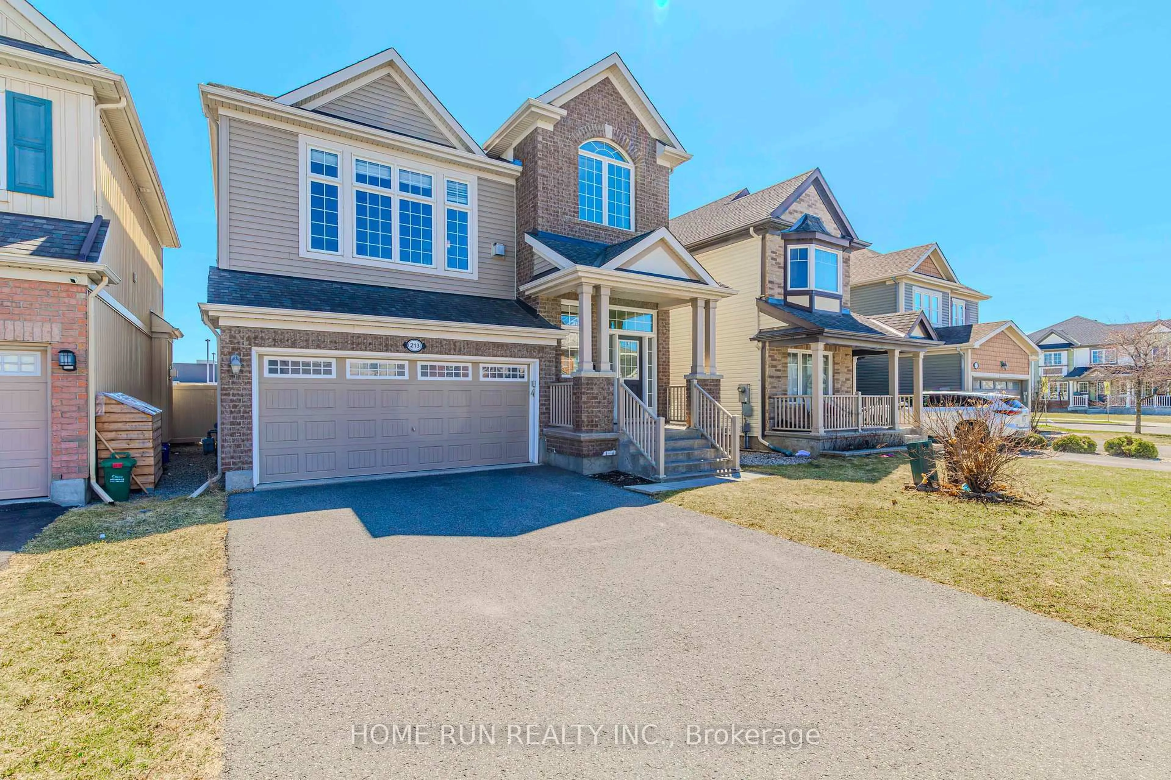 A pic from outside/outdoor area/front of a property/back of a property/a pic from drone, street for 213 Dutchmans Way, Ottawa Ontario K2J 5W5