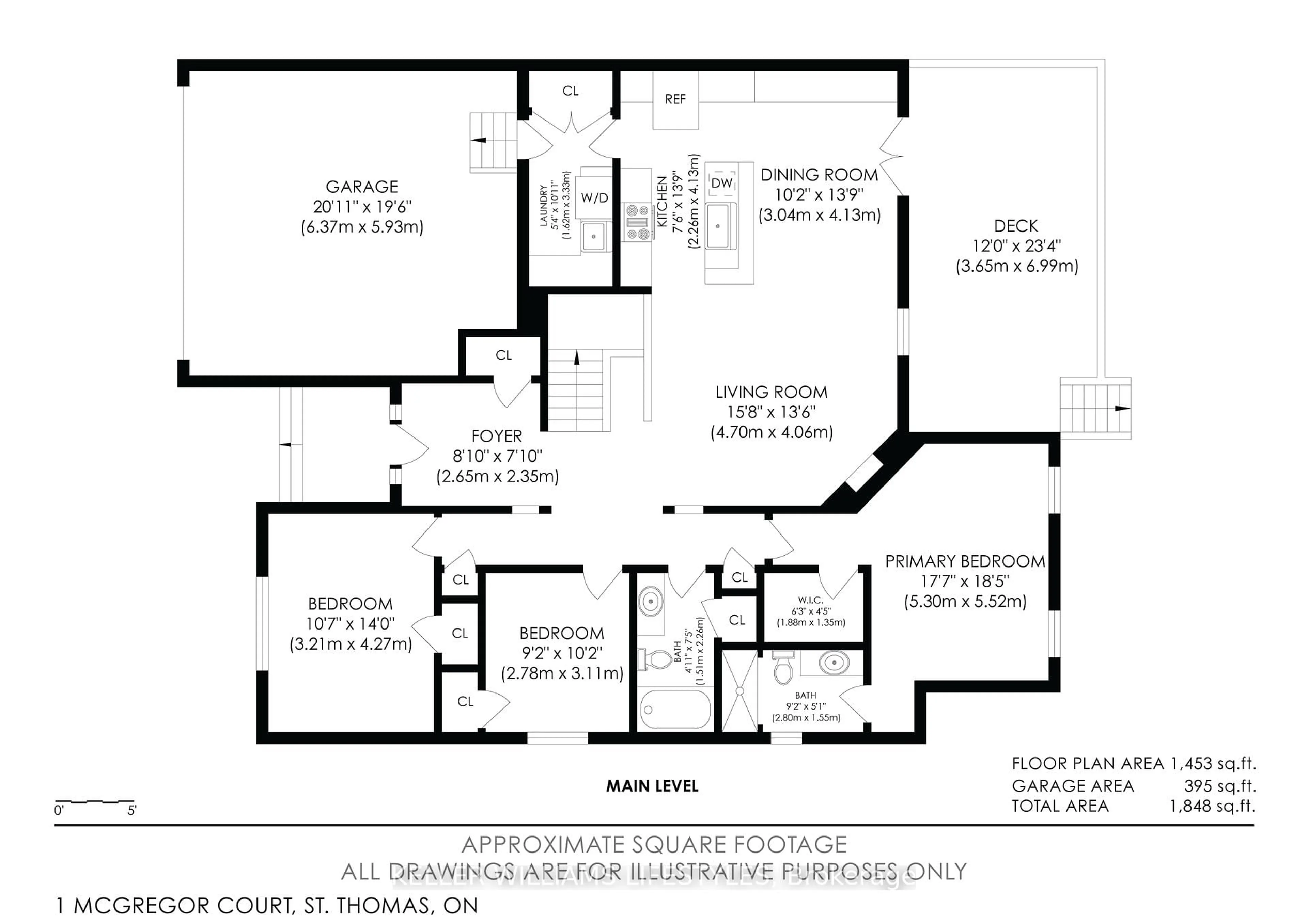 Floor plan for 1 McGregor Crt, St. Thomas Ontario N5P 4H7