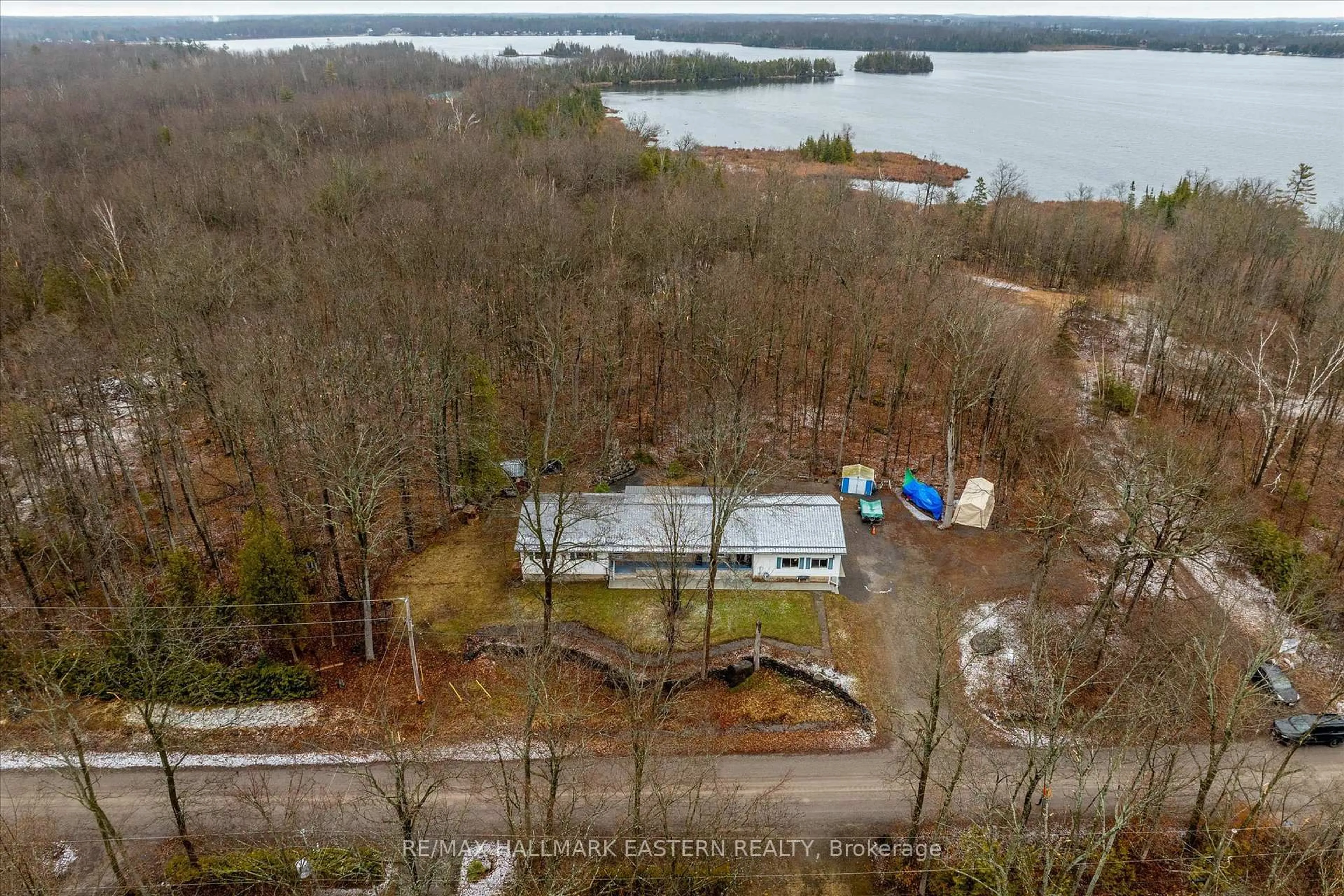 A pic from outside/outdoor area/front of a property/back of a property/a pic from drone, water/lake/river/ocean view for 189 Cedarshores Dr, Trent Hills Ontario K0L 1Z0