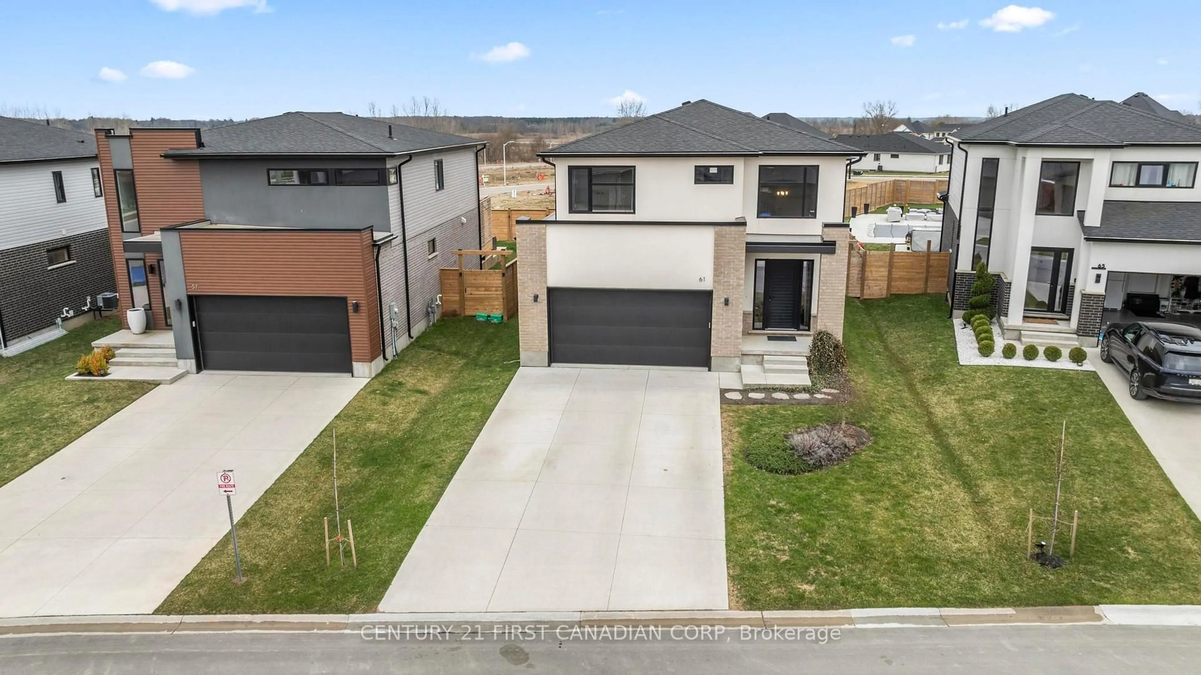 A pic from outside/outdoor area/front of a property/back of a property/a pic from drone, street for 61 Locky Lane, Middlesex Centre Ontario N0L 1R0