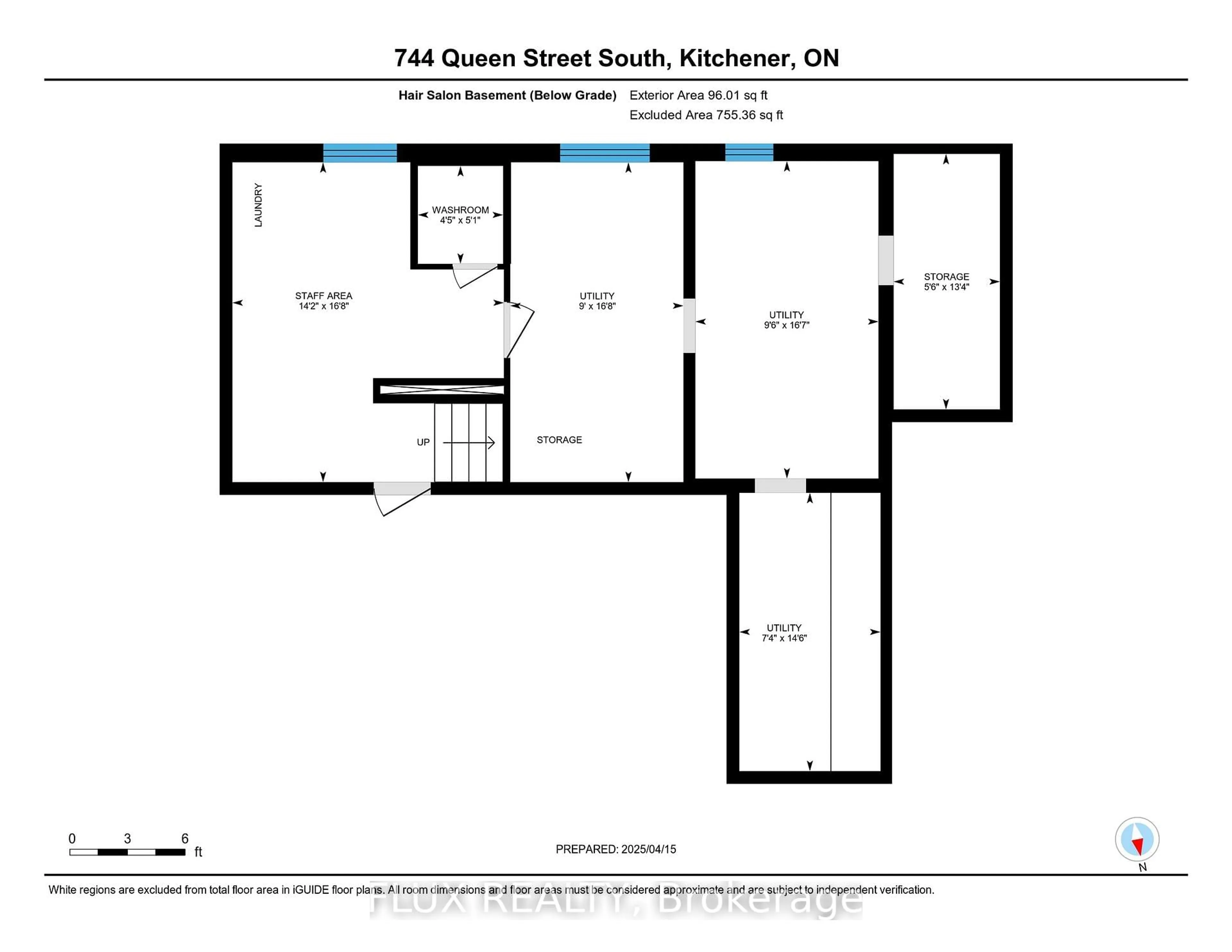 Floor plan for 744 Queen St, Kitchener Ontario N2M 1A4