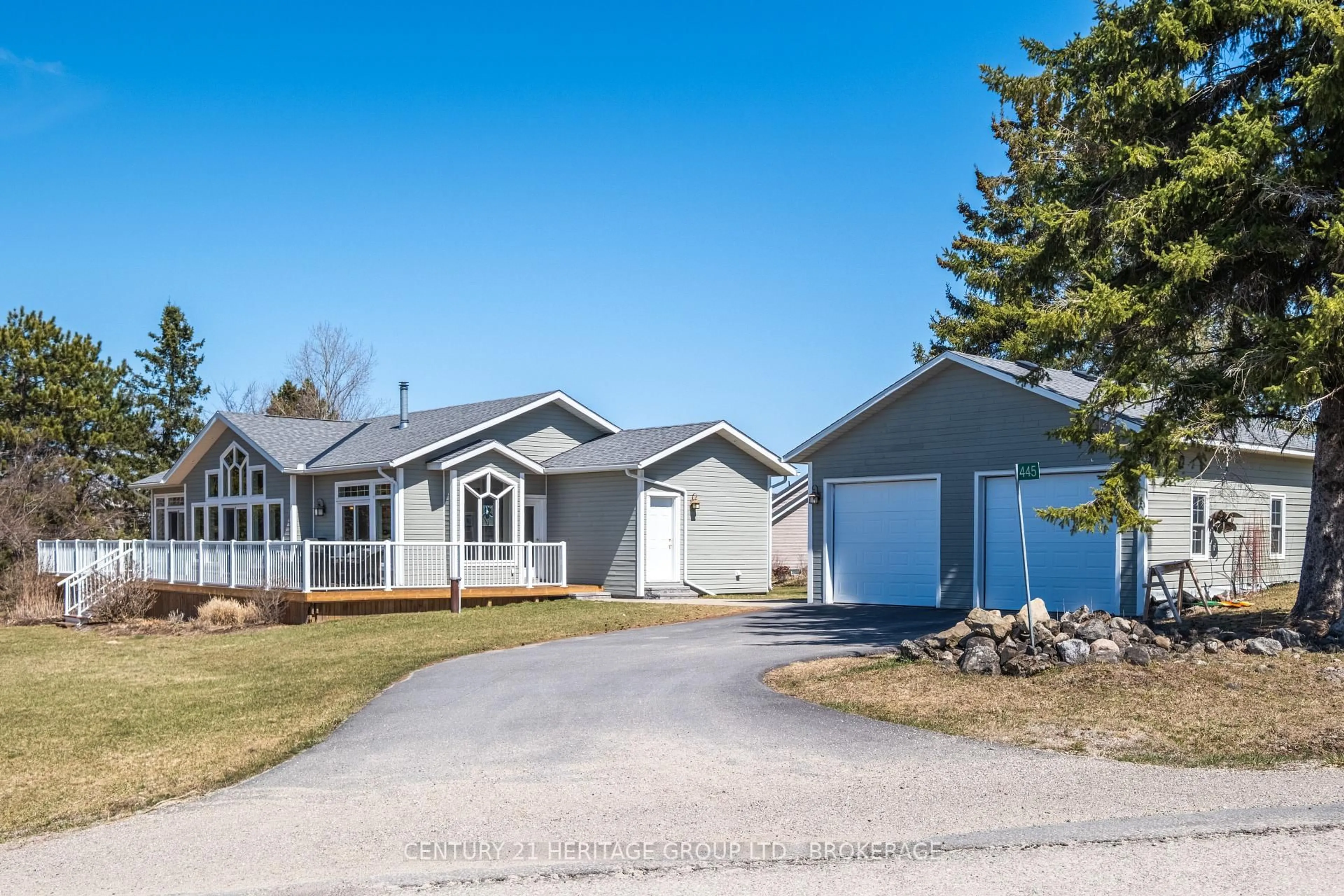 Home with vinyl exterior material, street for 445 Wolfe Lake Rd, Westport Ontario K0G 1X0
