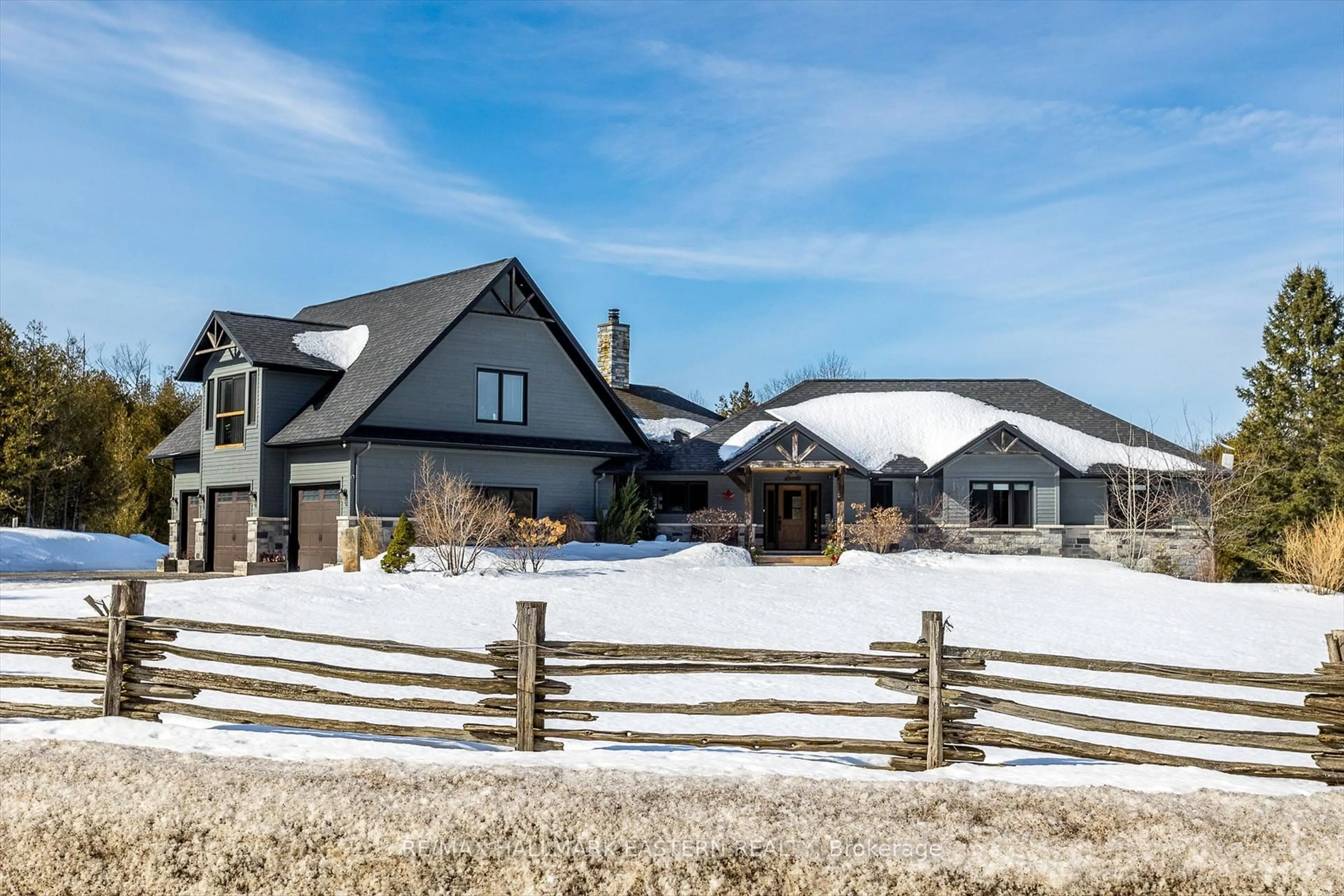A pic from outside/outdoor area/front of a property/back of a property/a pic from drone, mountain view for 487 Fairbairn Rd, Kawartha Lakes Ontario K0M 1A0