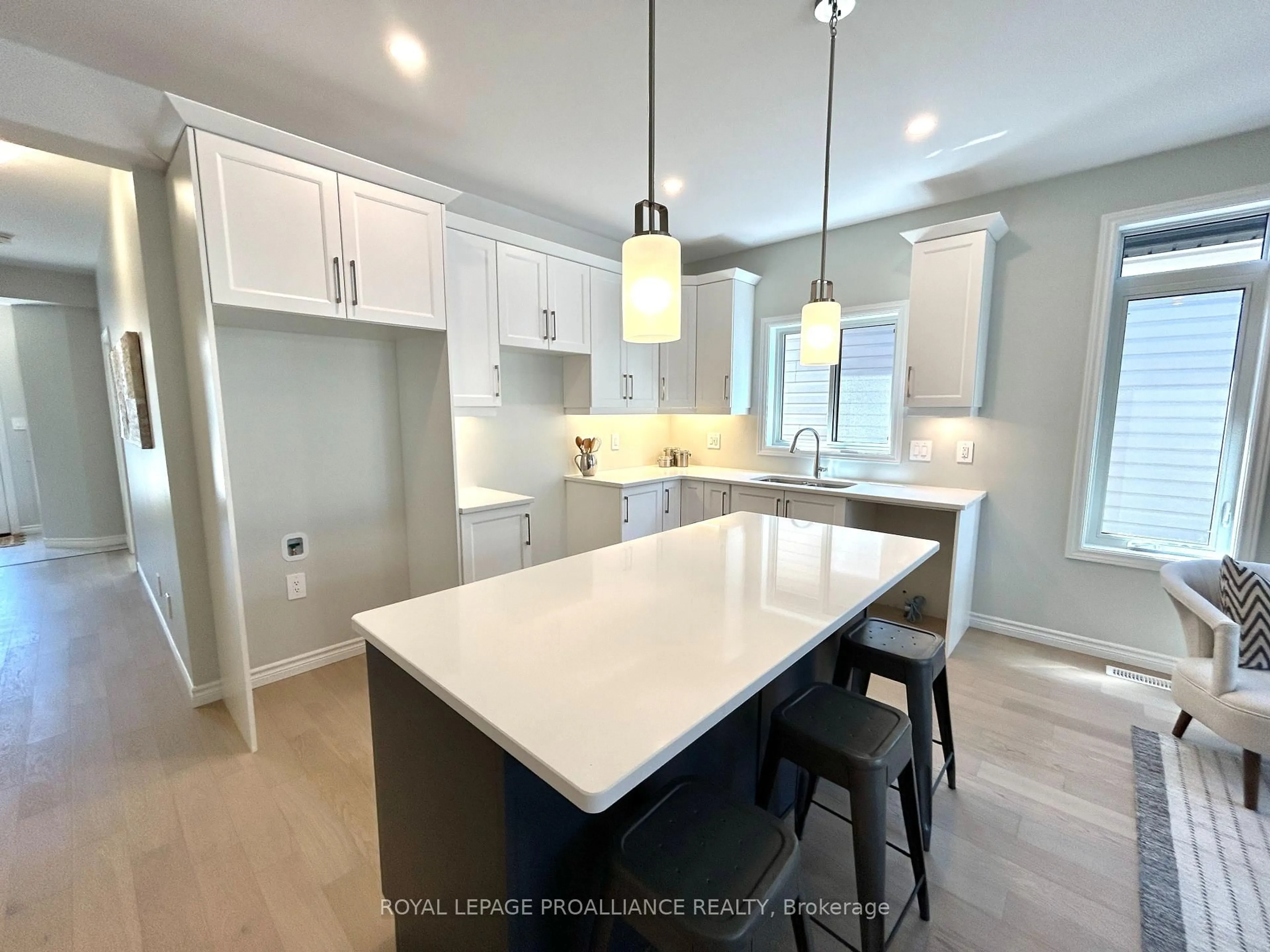 Open concept kitchen, ceramic/tile floor for 79 Athabaska Dr, Belleville Ontario K8N 0T1