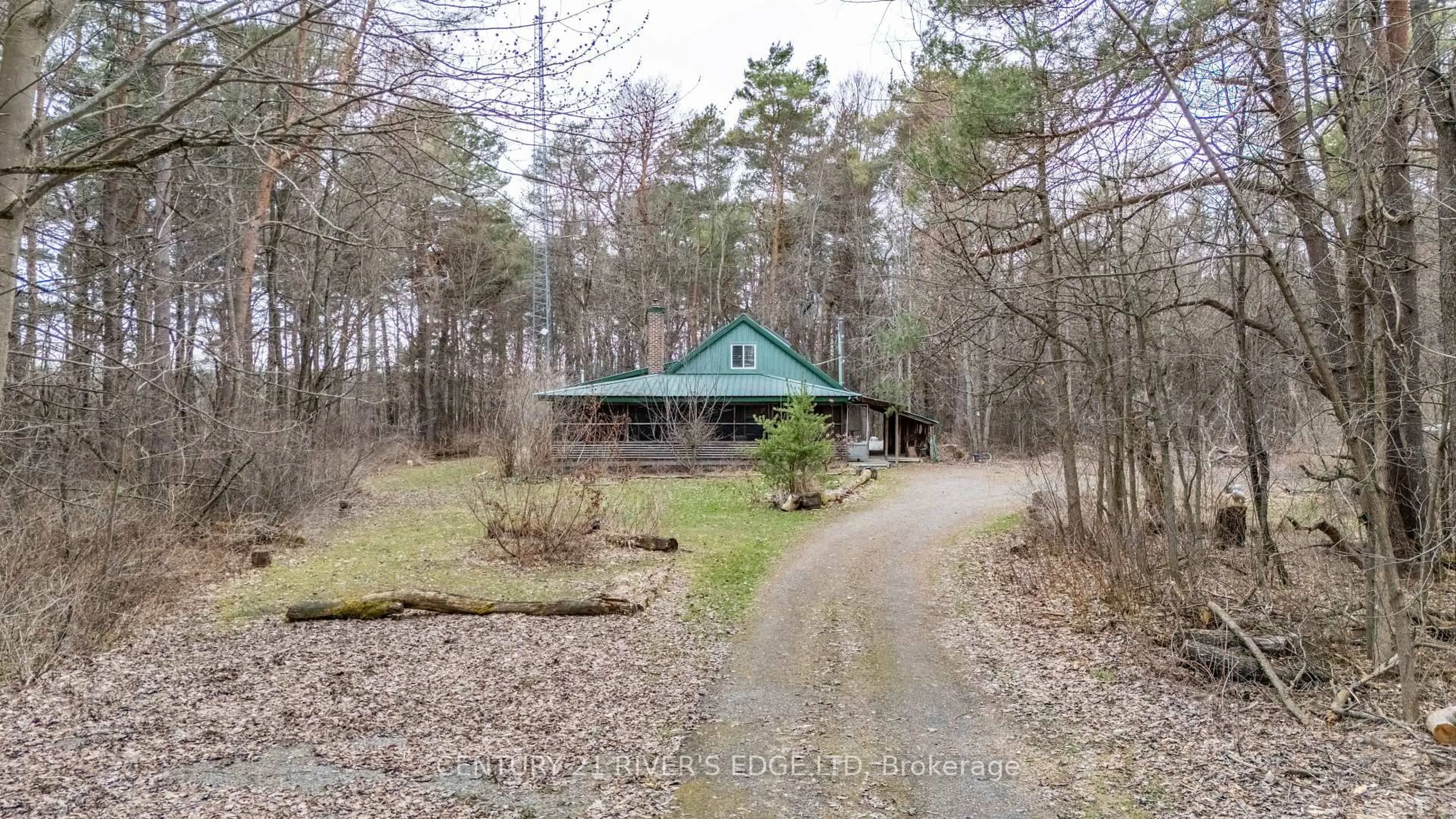 A pic from outside/outdoor area/front of a property/back of a property/a pic from drone, forest/trees view for 4370 Lords Mills Rd, Augusta Ontario K0E 1T0