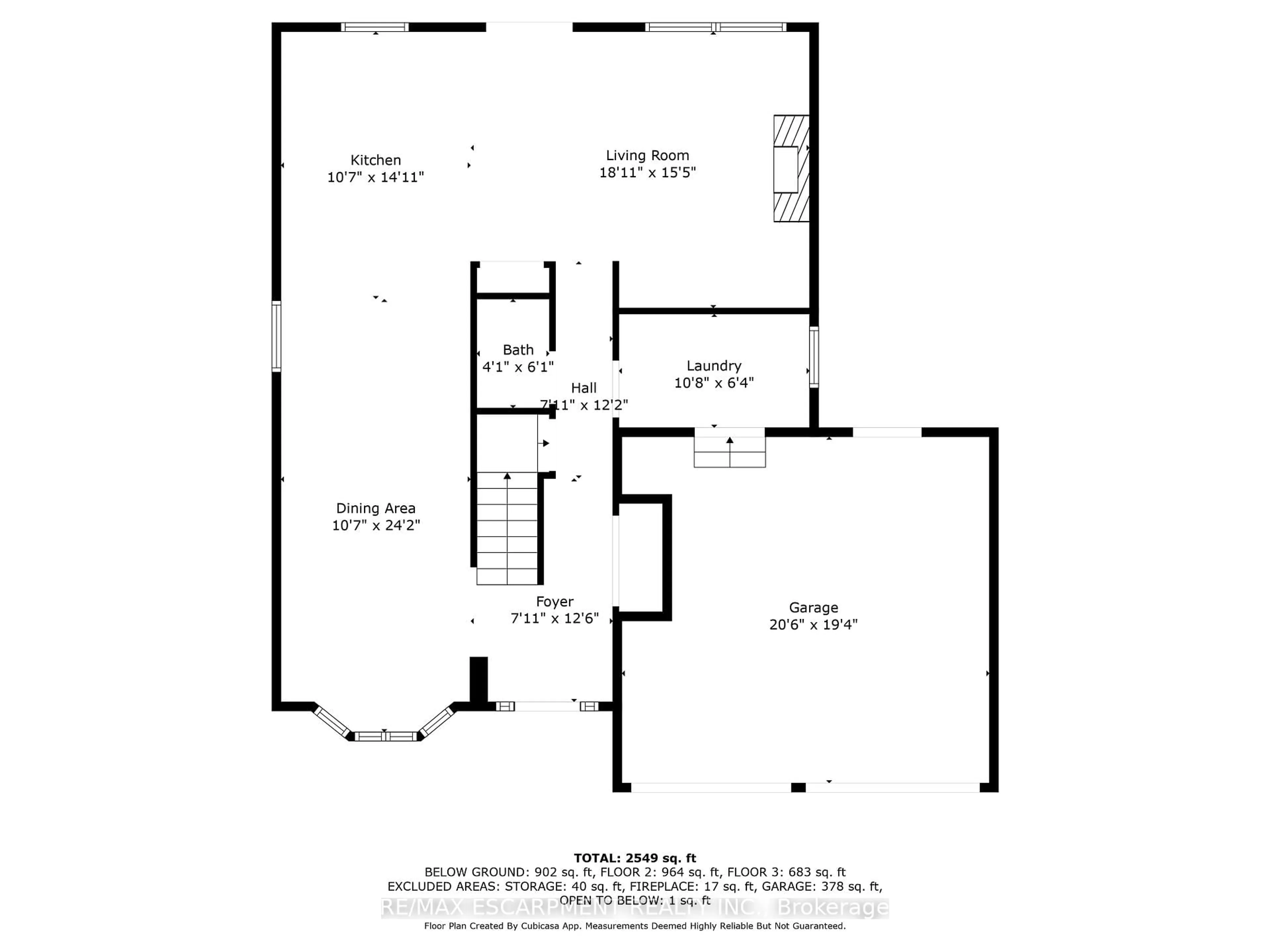 Floor plan for 221 Homebrook Dr, Hamilton Ontario L0R 1W0