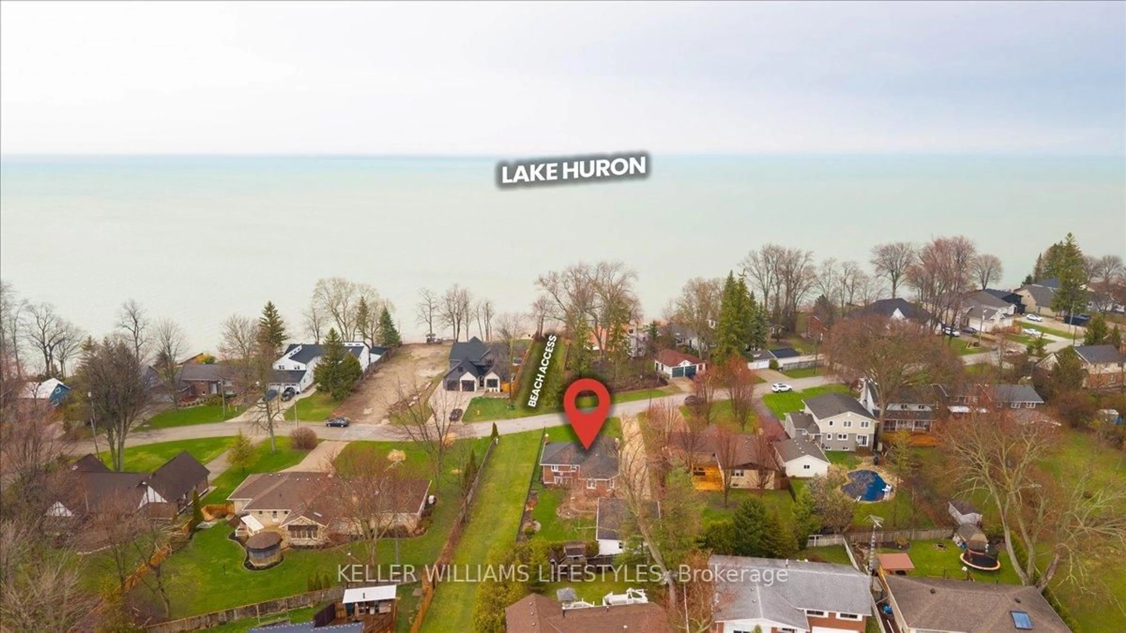 A pic from outside/outdoor area/front of a property/back of a property/a pic from drone, water/lake/river/ocean view for 3241 DEVONSHIRE Rd, Plympton-Wyoming Ontario N0N 1E0