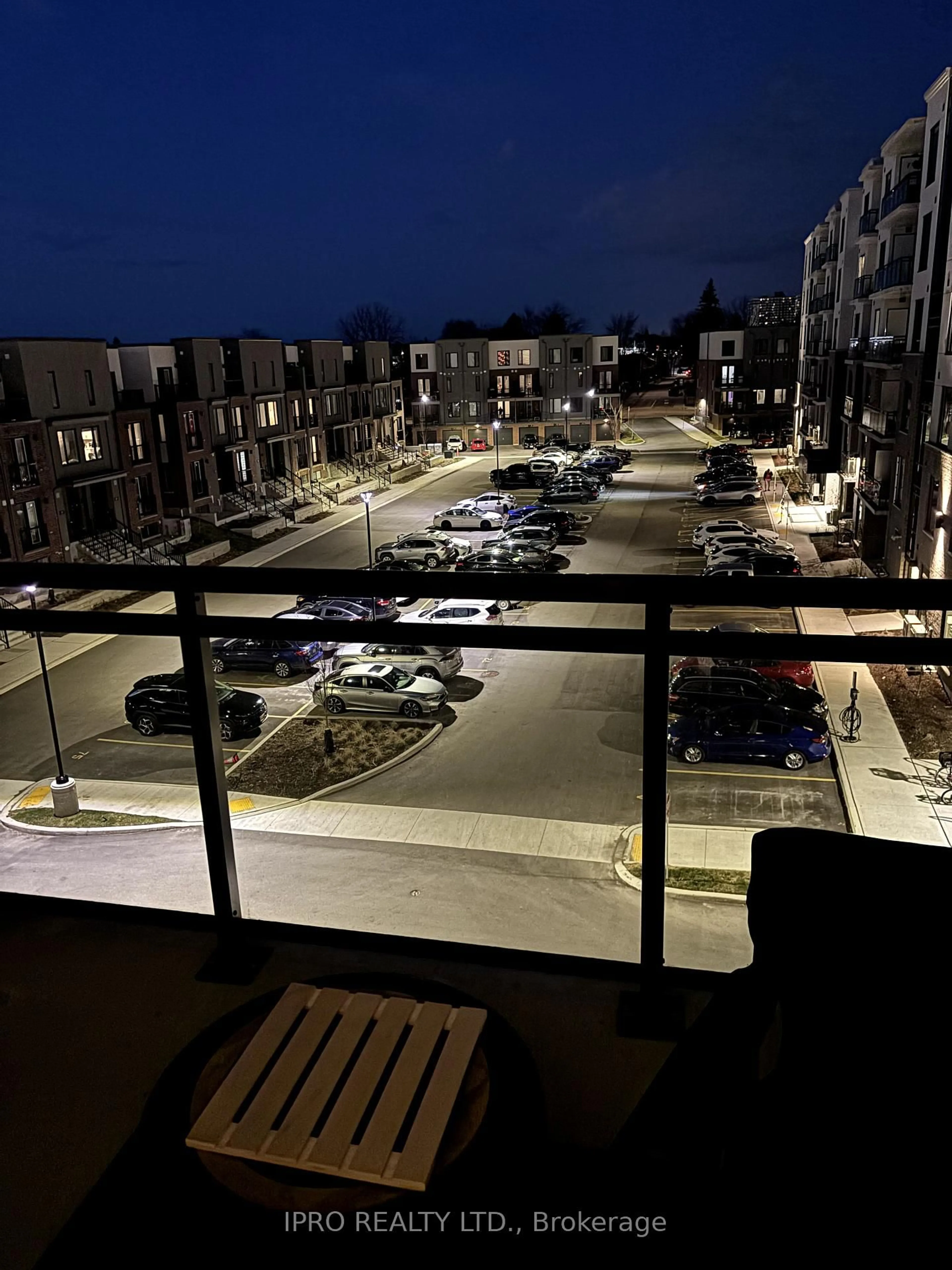Balcony in the apartment, city buildings view from balcony for 103 Roger St #411, Waterloo Ontario N2J 0G2