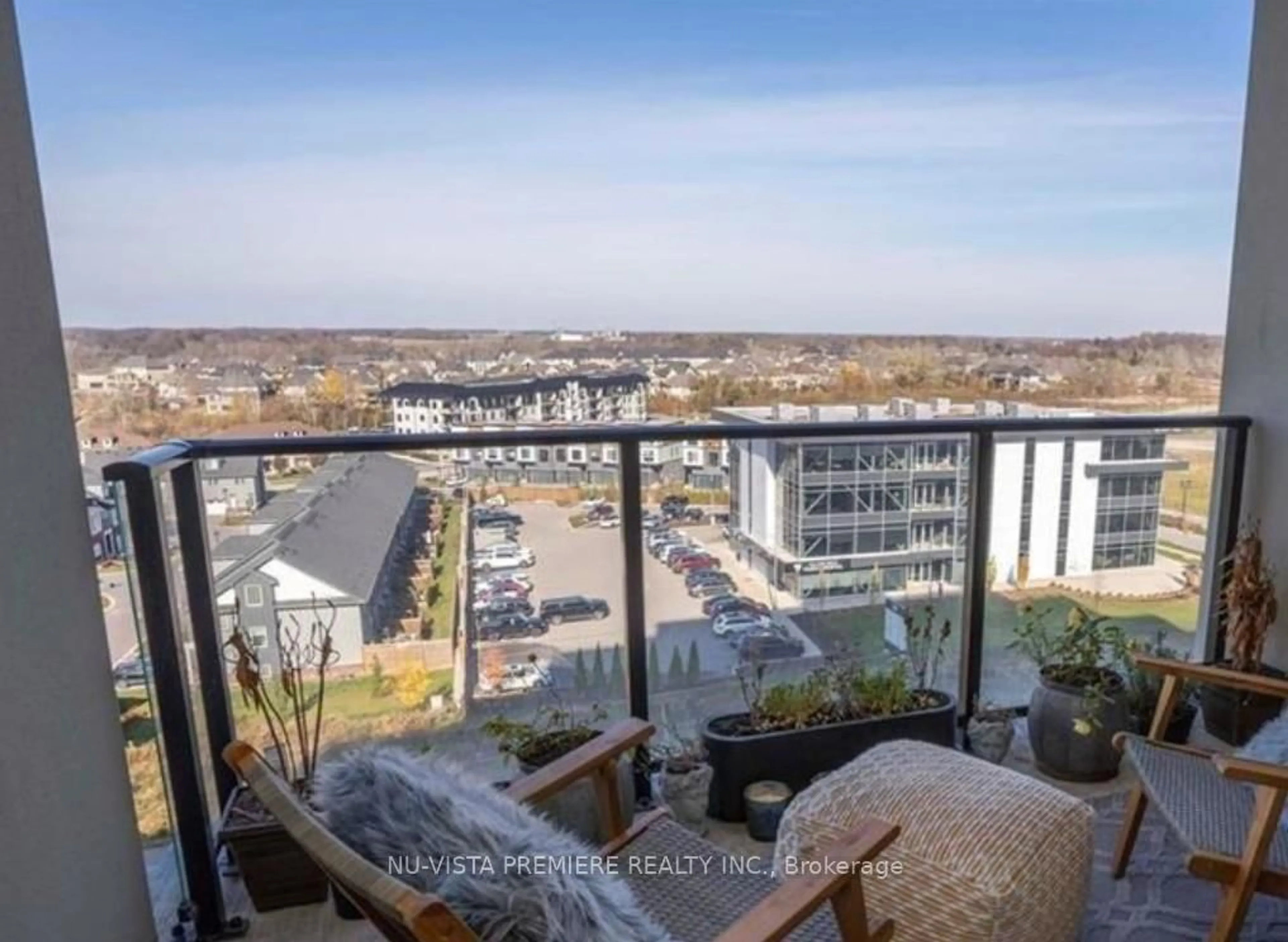 Balcony in the apartment, city buildings view from balcony for 240 Villagewalk Blvd #813, London North Ontario N6G 0P6