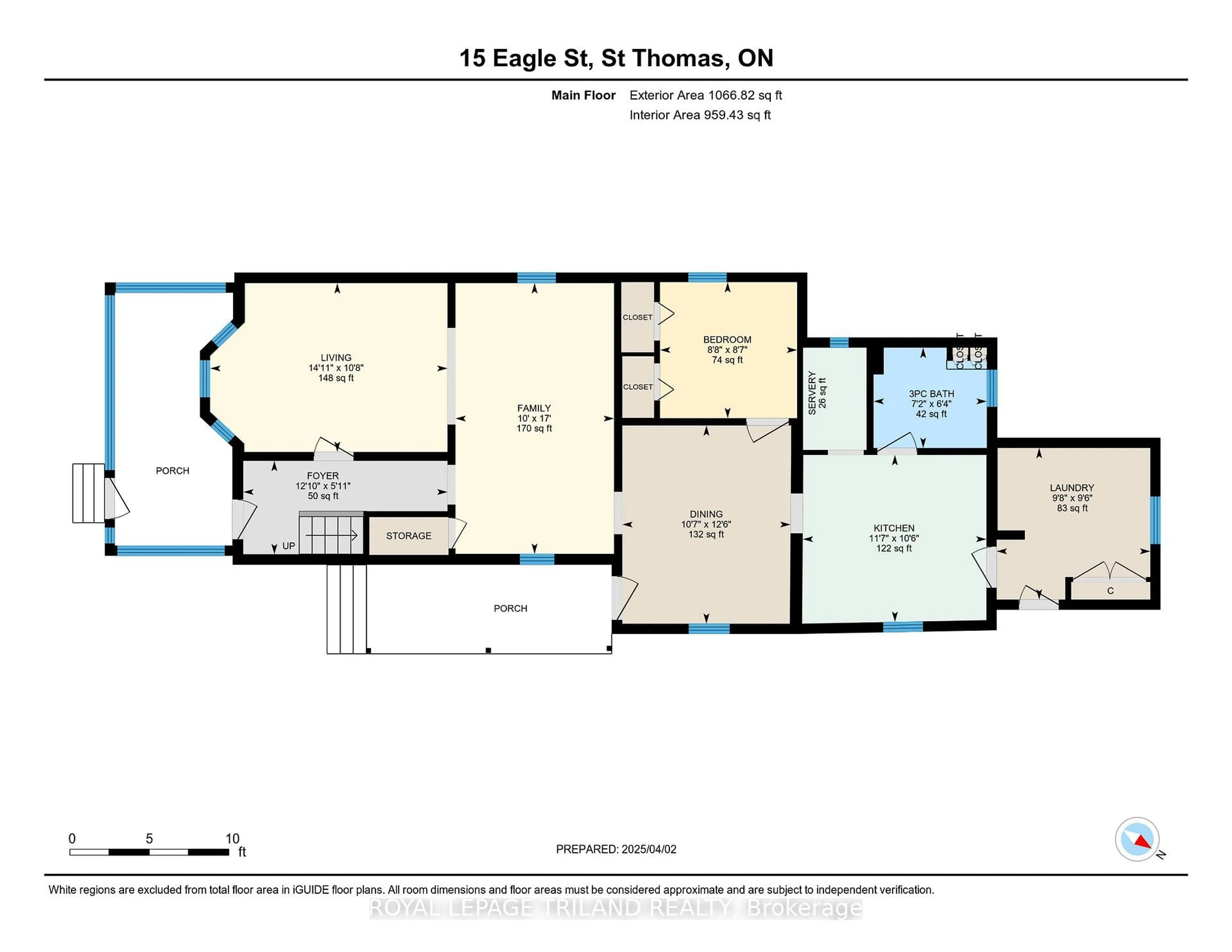 Floor plan for 15 Eagle St, St. Thomas Ontario N5P 1P8