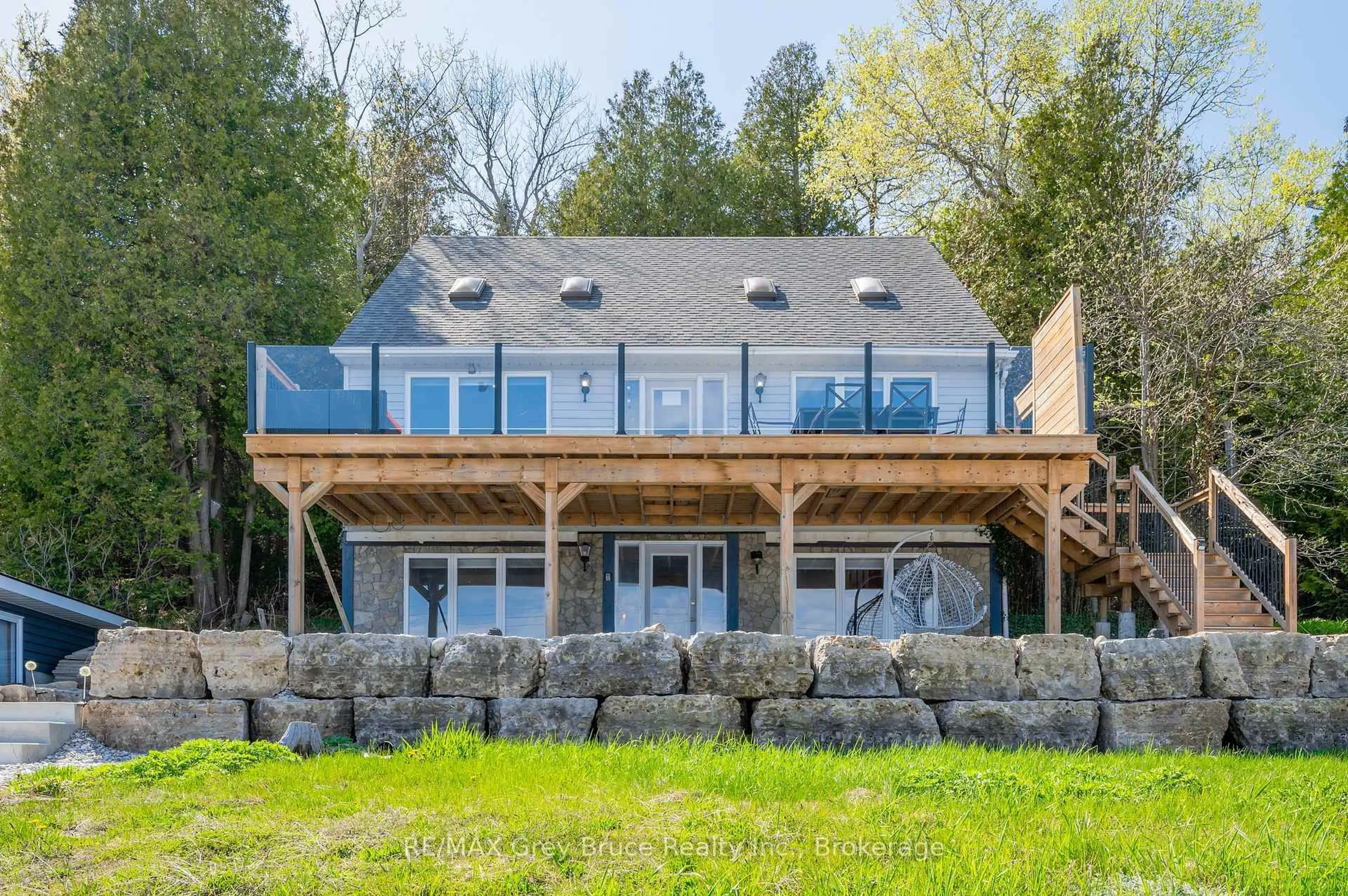 Patio, water/lake/river/ocean view for 101 North Shore Rd, Northern Bruce Peninsula Ontario N0H 1W0