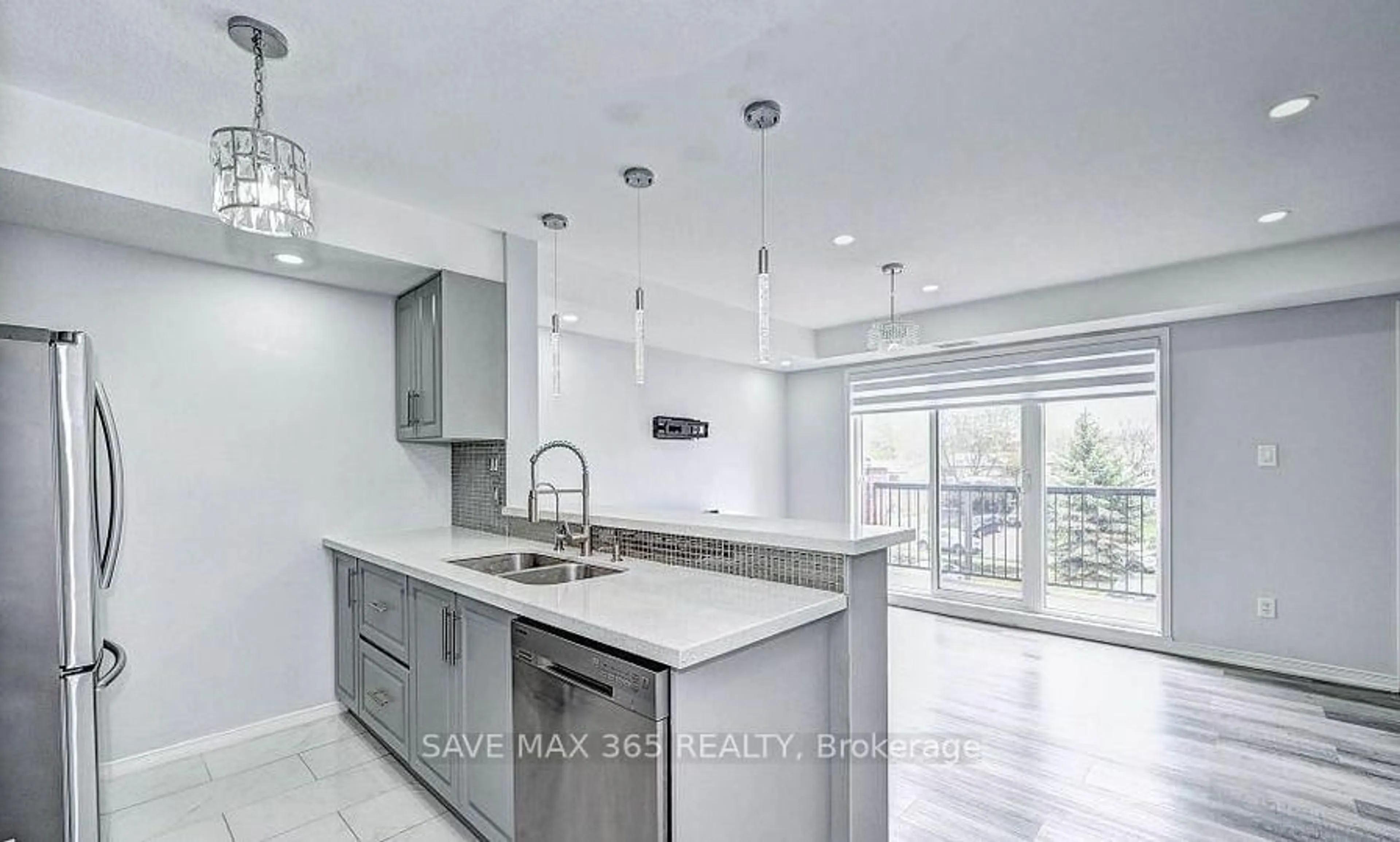 Open concept kitchen, ceramic/tile floor for 45 Cedarhill Cres #4D, Kitchener Ontario N2E 0A2