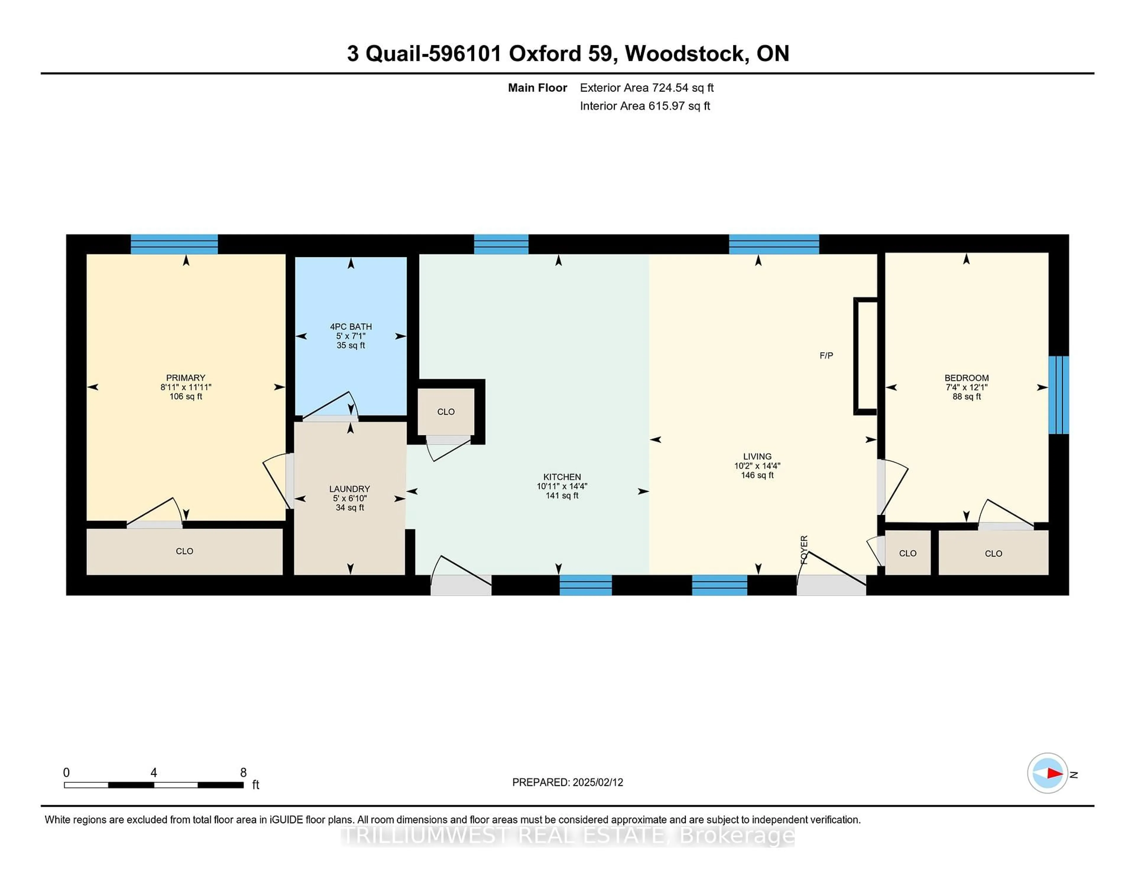 Floor plan for 596101 Highway 59 Highway #3 Quail, East Zorra-Tavistock Ontario N4S 7W1