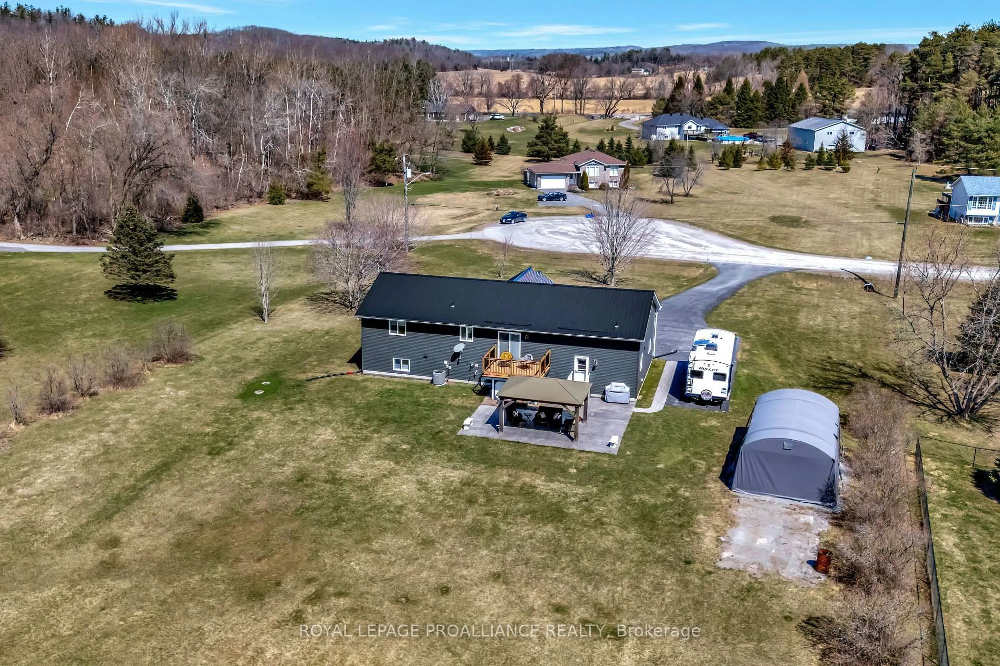 A pic from outside/outdoor area/front of a property/back of a property/a pic from drone, mountain view for 110 Dor-Ann Dr, Hastings Ontario K0K 2C0