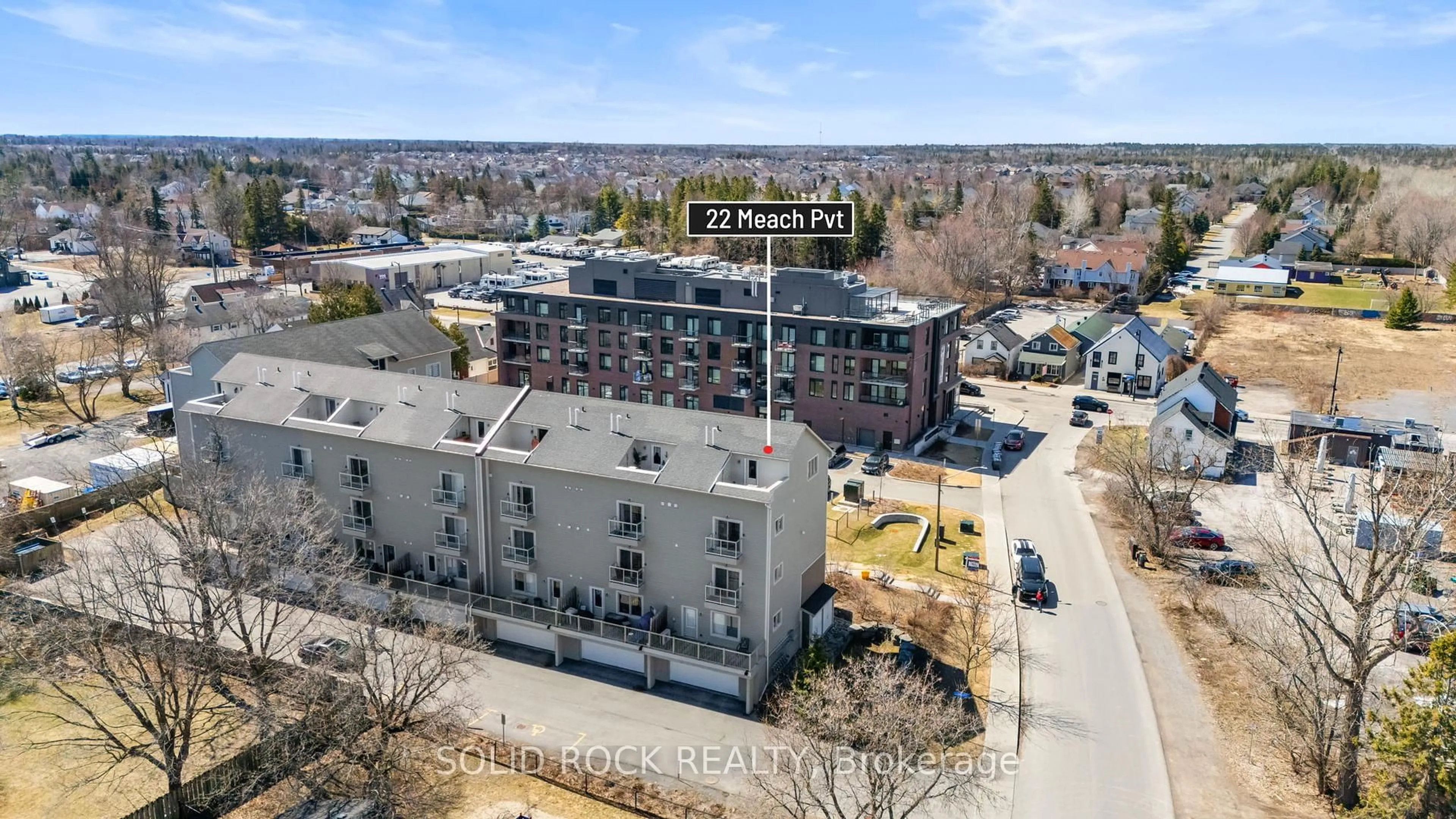 A pic from outside/outdoor area/front of a property/back of a property/a pic from drone, city buildings view from balcony for 22 Meach Private, Stittsville Ontario K2S 0T8