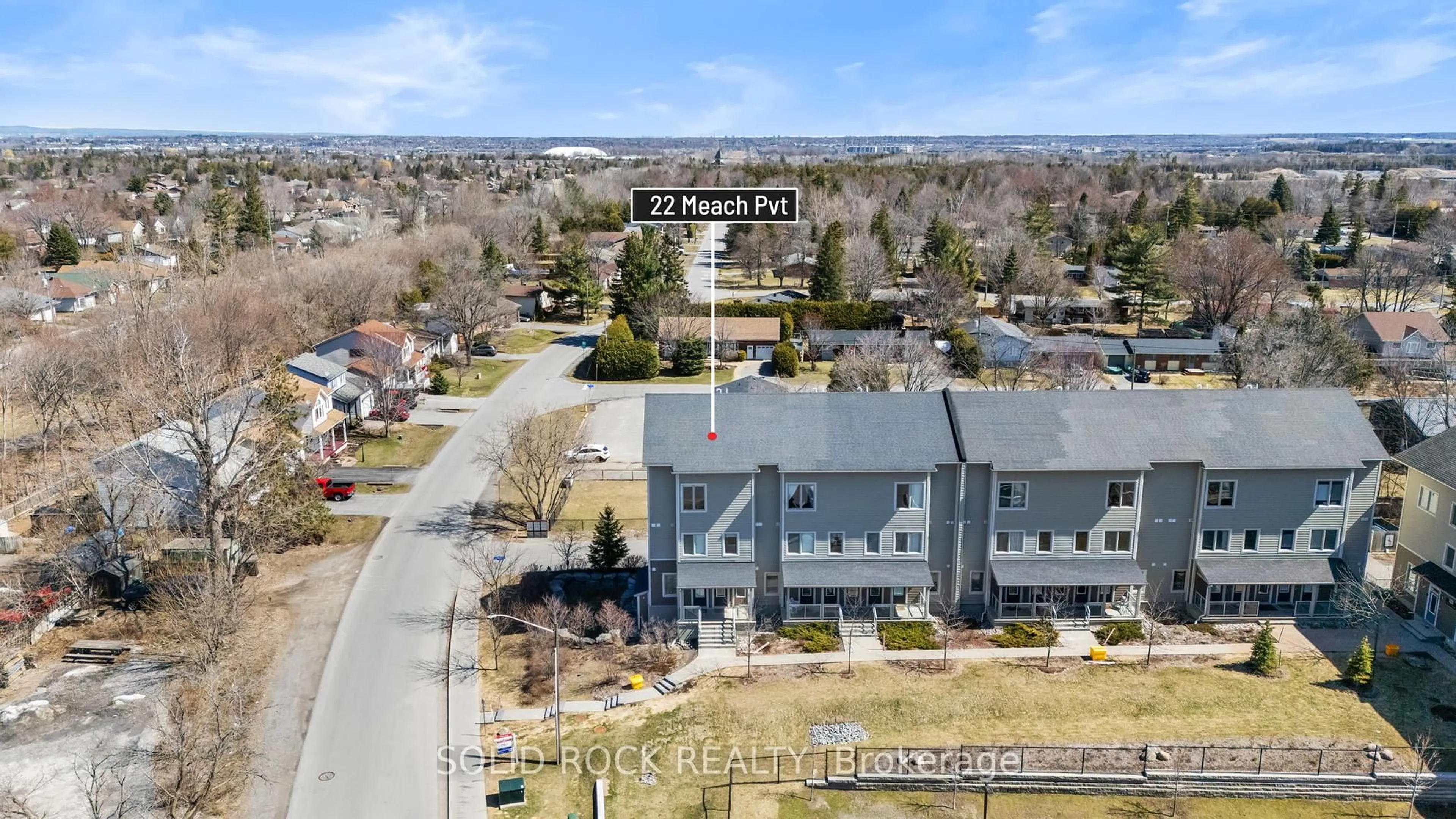 A pic from outside/outdoor area/front of a property/back of a property/a pic from drone, unknown for 22 Meach Private, Stittsville Ontario K2S 0T8