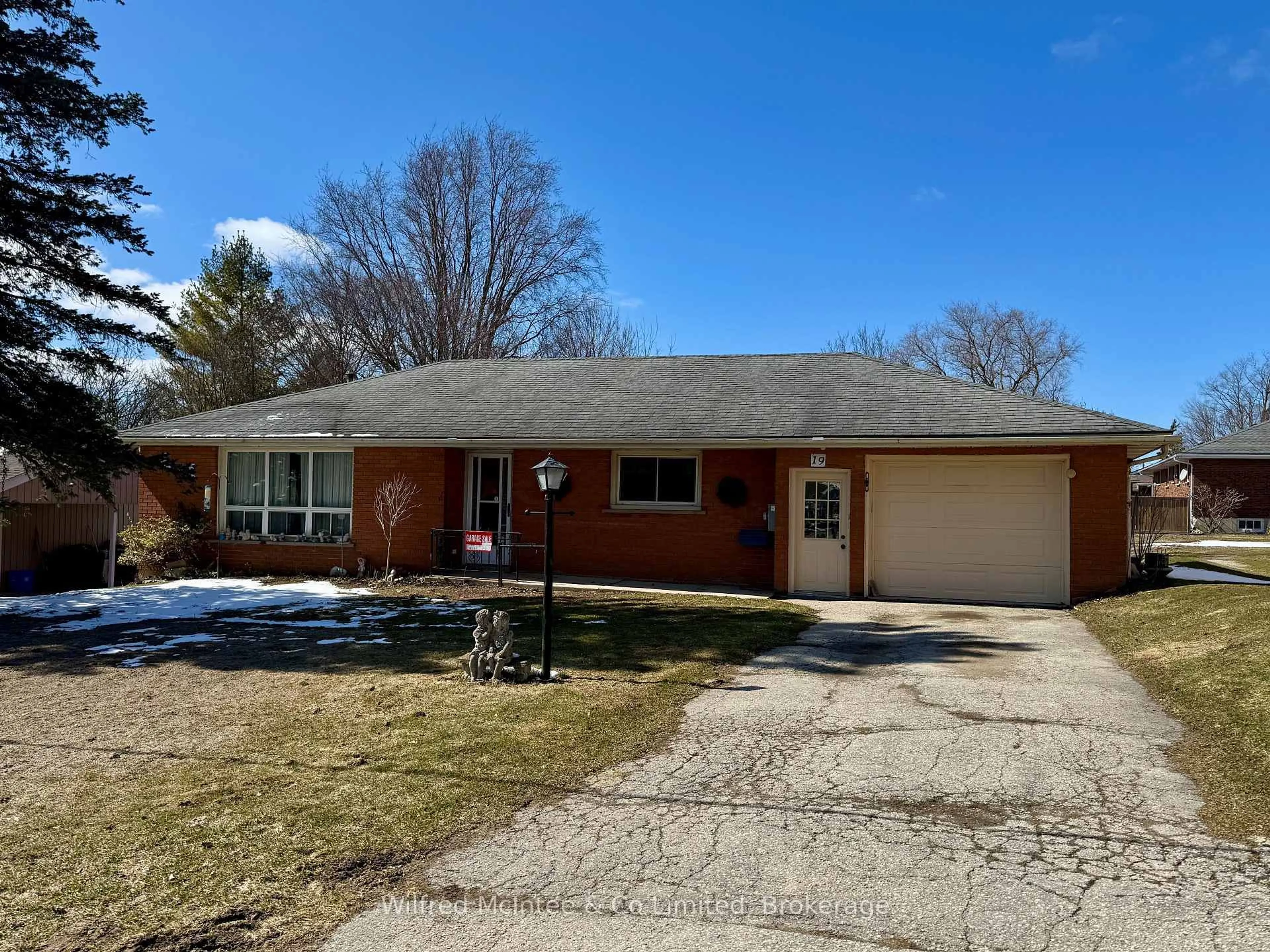 Home with brick exterior material, street for 19 Absalom St, South Bruce Ontario N0G 2J0