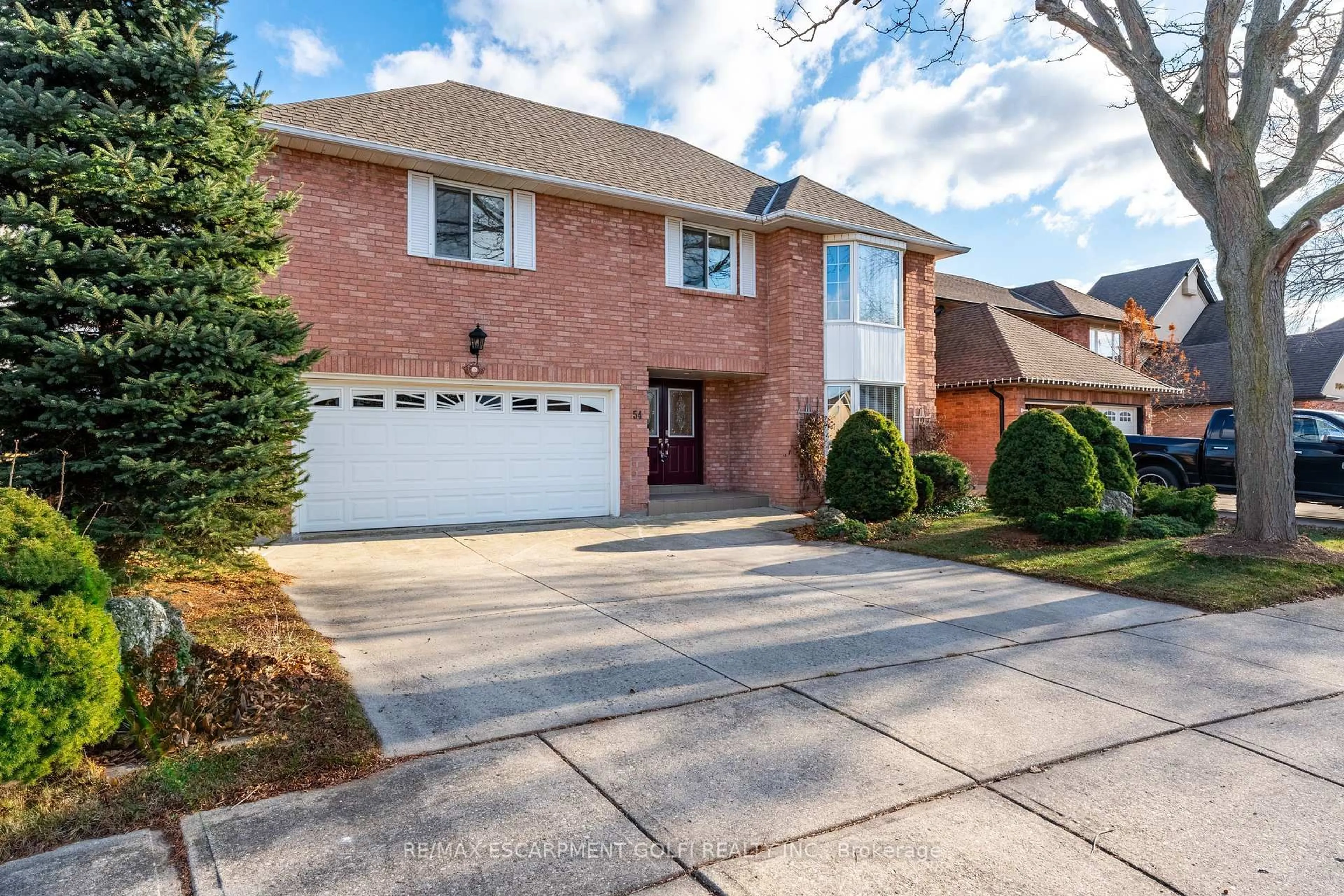 Home with brick exterior material, street for 54 Goldcrest Dr, Hamilton Ontario L8G 4T6