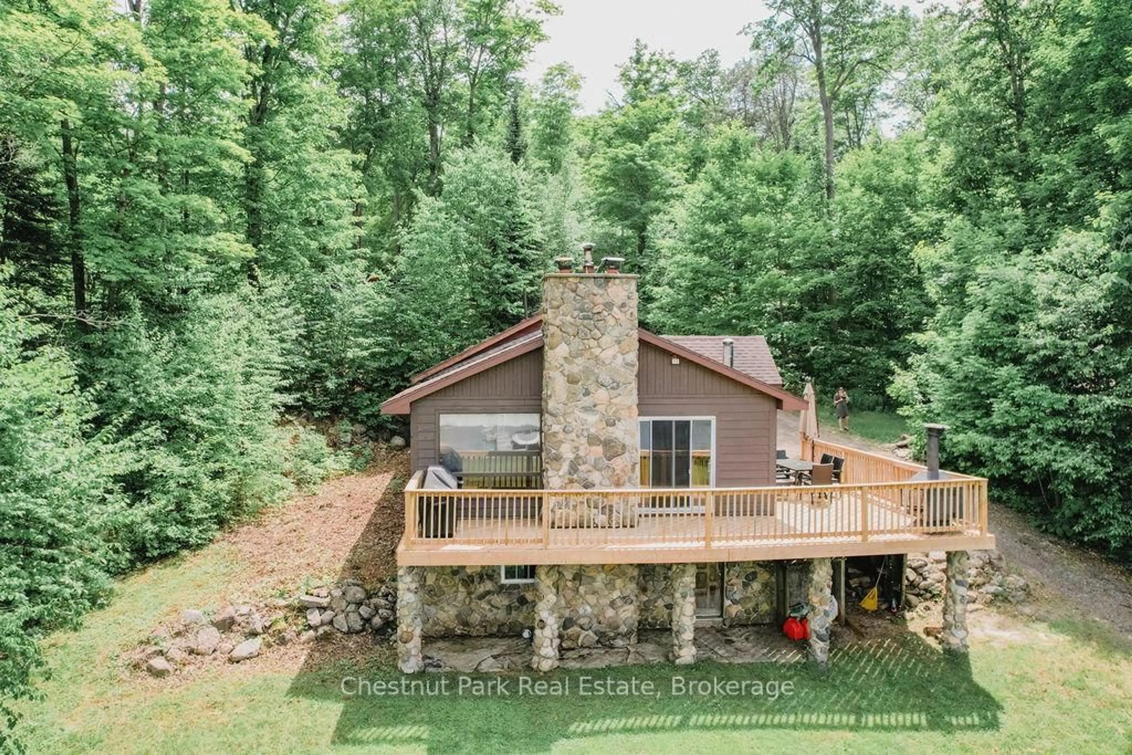 A pic from outside/outdoor area/front of a property/back of a property/a pic from drone, water/lake/river/ocean view for 893 Relative Rd, Armour Ontario P0A 1C0