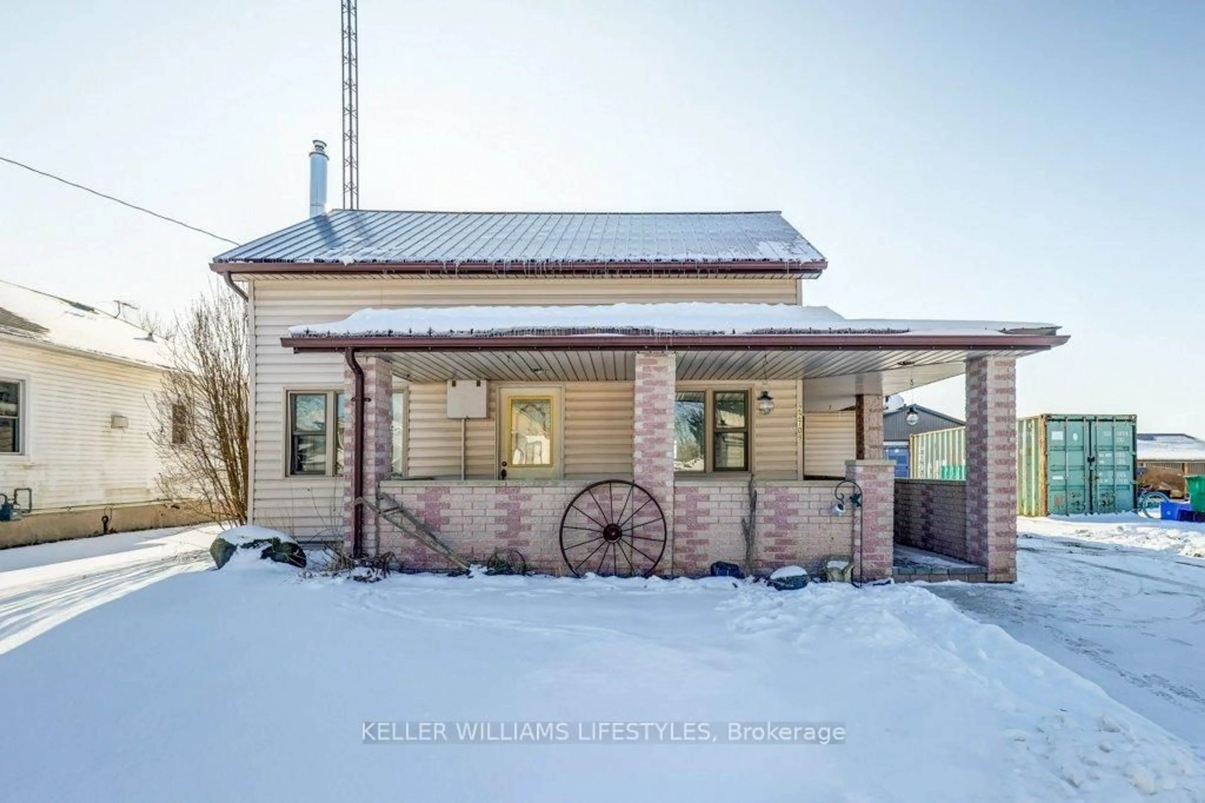 Home with brick exterior material, street for 22709 Thames Rd, Southwest Middlesex Ontario N0L 1A0