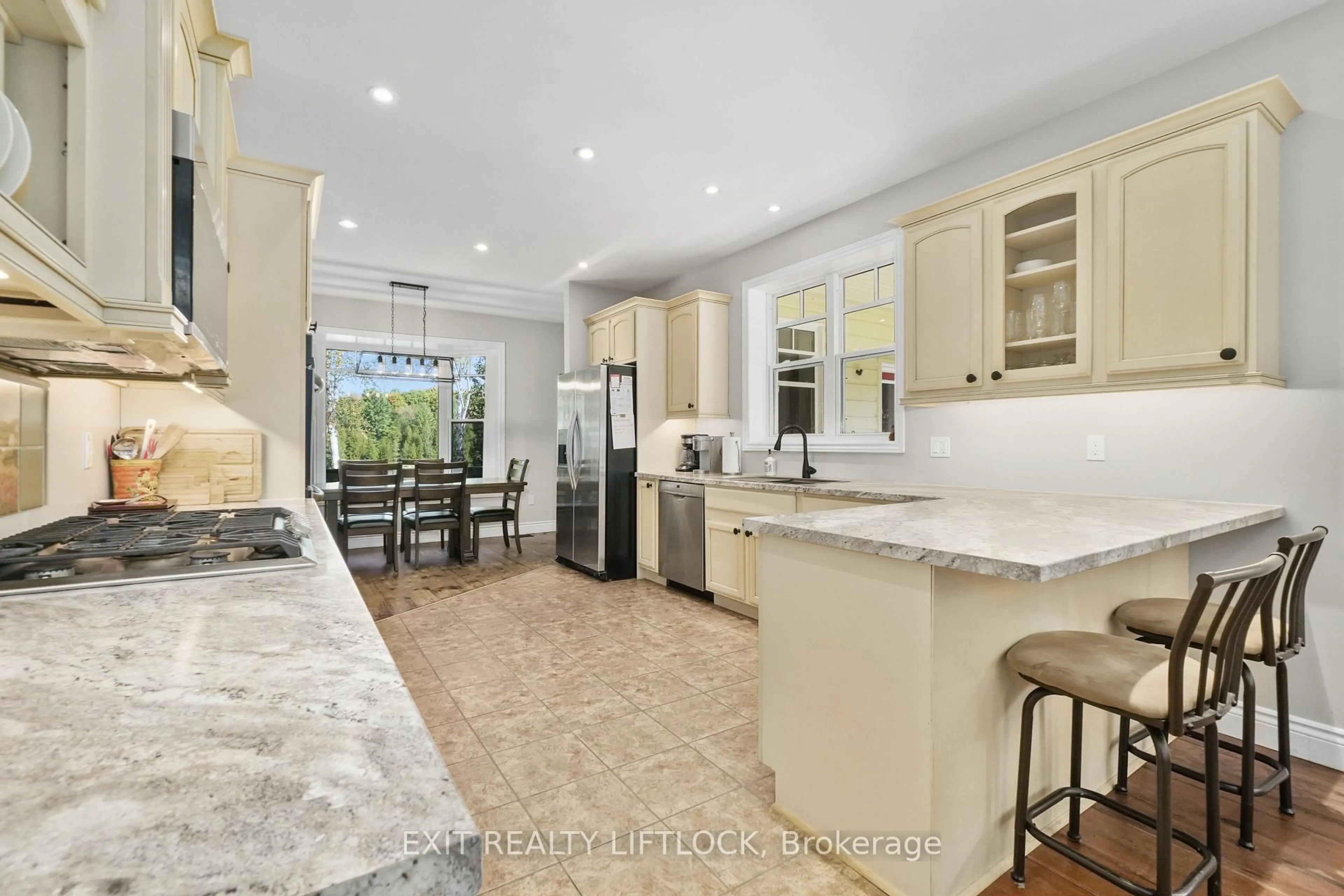 Open concept kitchen, ceramic/tile floor for 169 Dutch Line Rd, Trent Lakes Ontario K0M 2A0