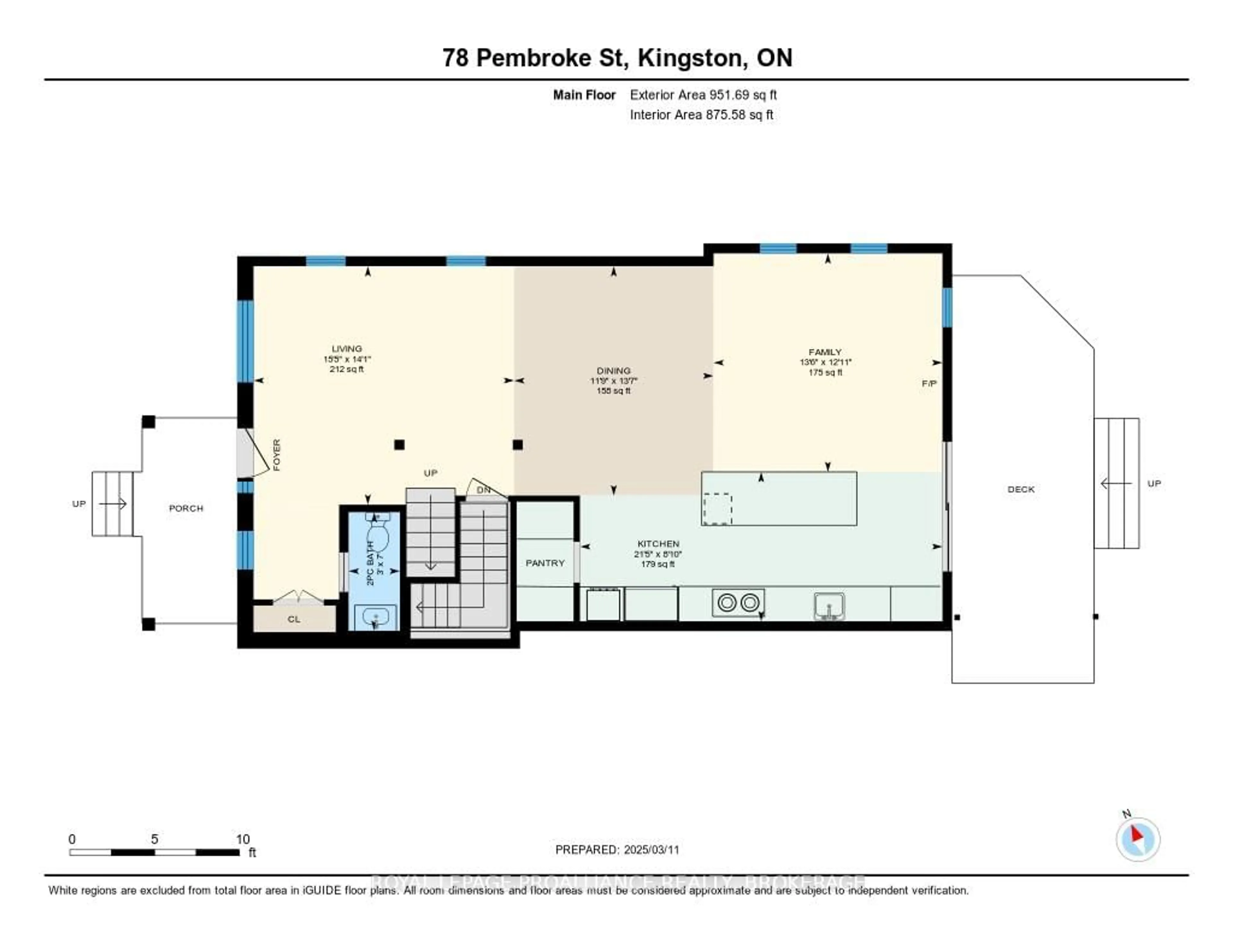 Floor plan for 78 Pembroke St, Kingston Ontario K7L 4N7