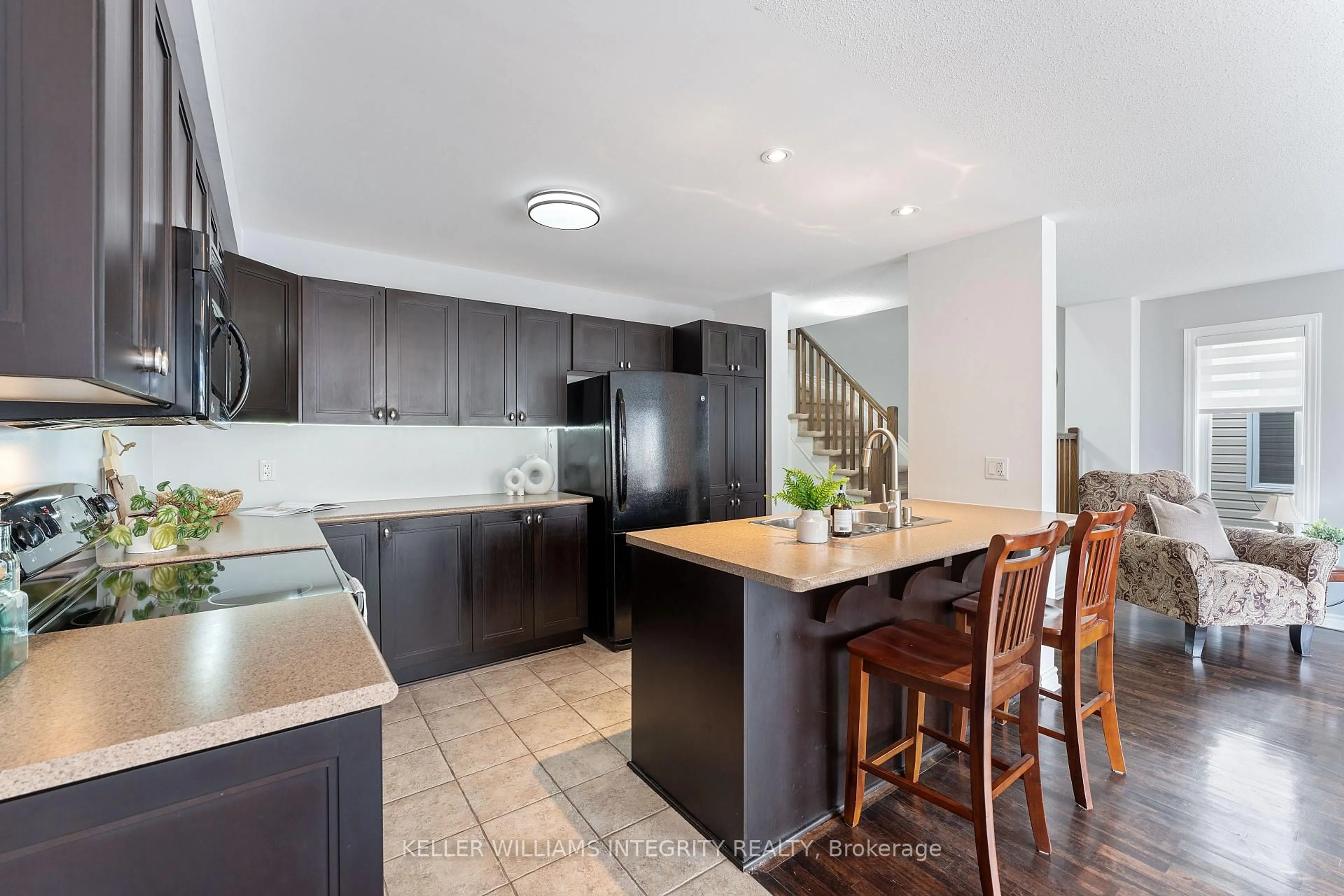 Open concept kitchen, ceramic/tile floor for 509 Cherokee Way, Ottawa Ontario K2S 0H5
