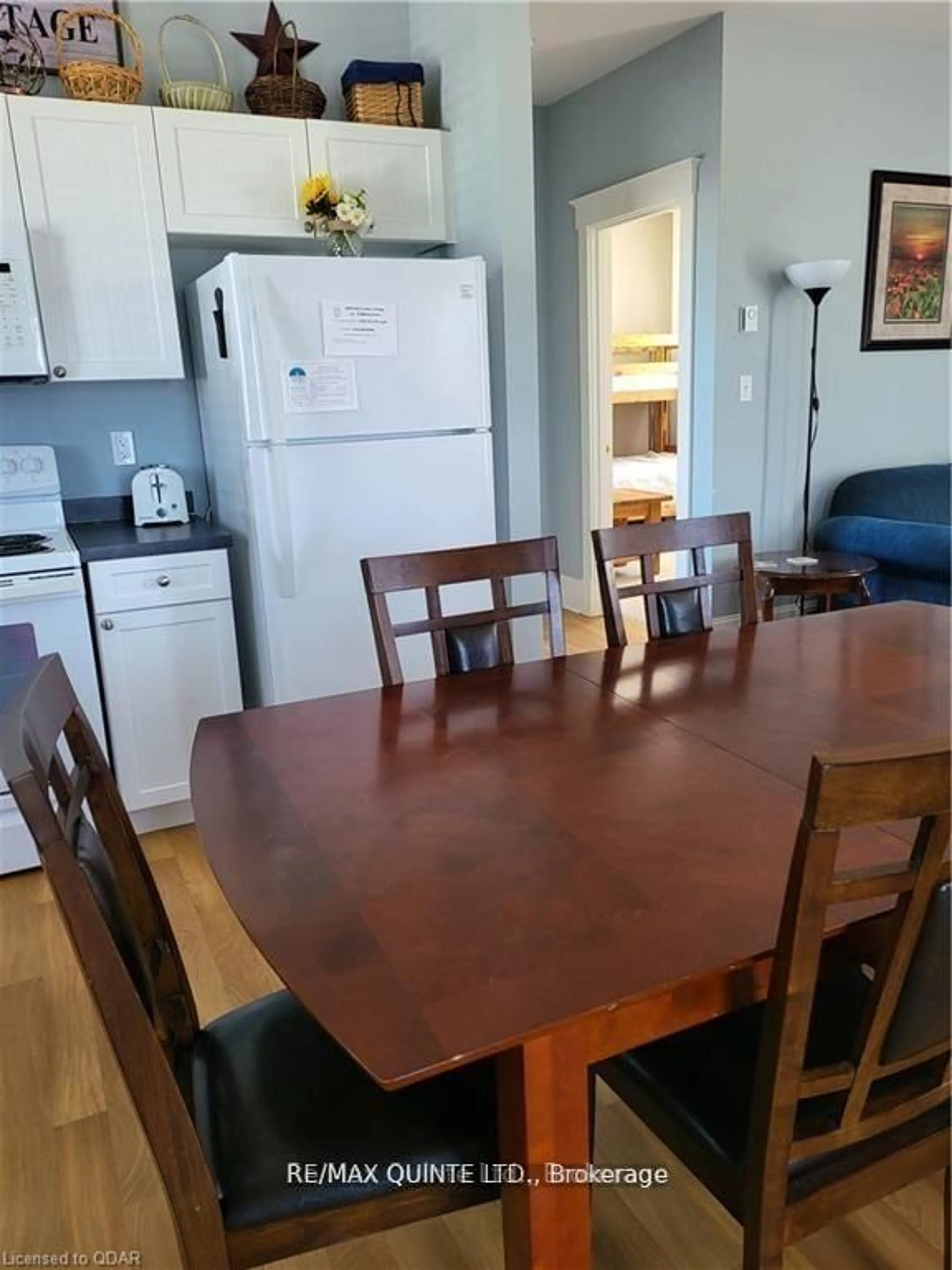Dining room, wood/laminate floor for 27 Butternut Lane #34, Prince Edward County Ontario K0K 1P0