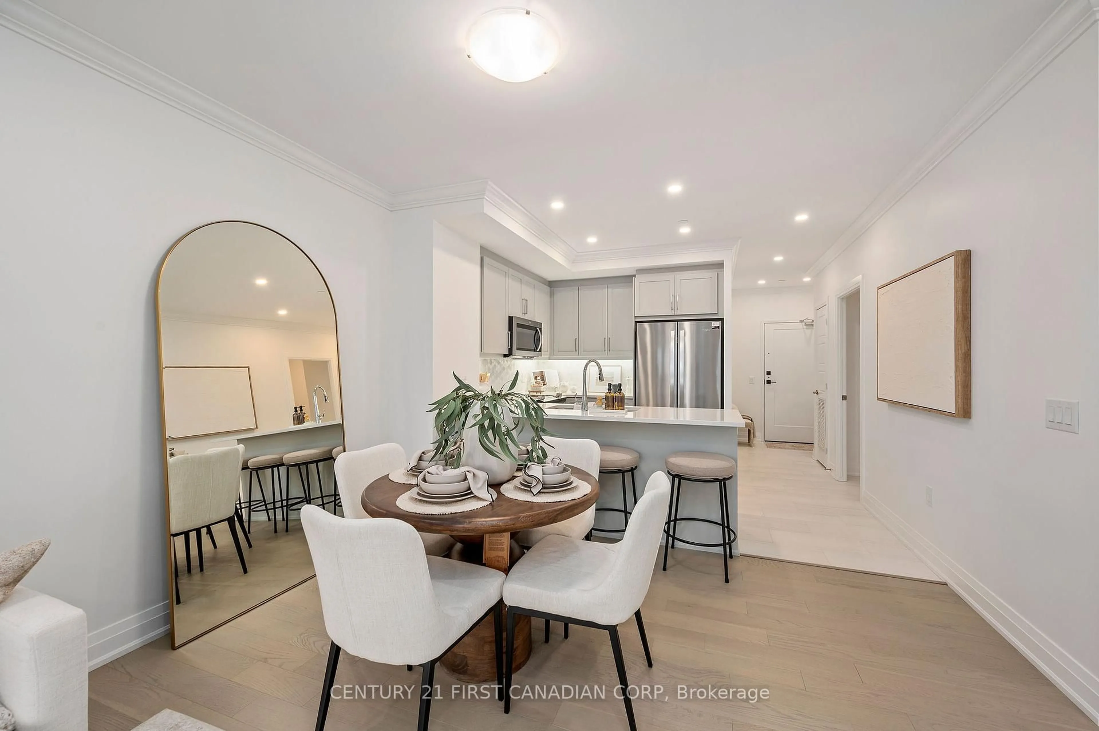 Open concept kitchen, ceramic/tile floor for 1560 Upper West Ave #214, London South Ontario N6K 4P9