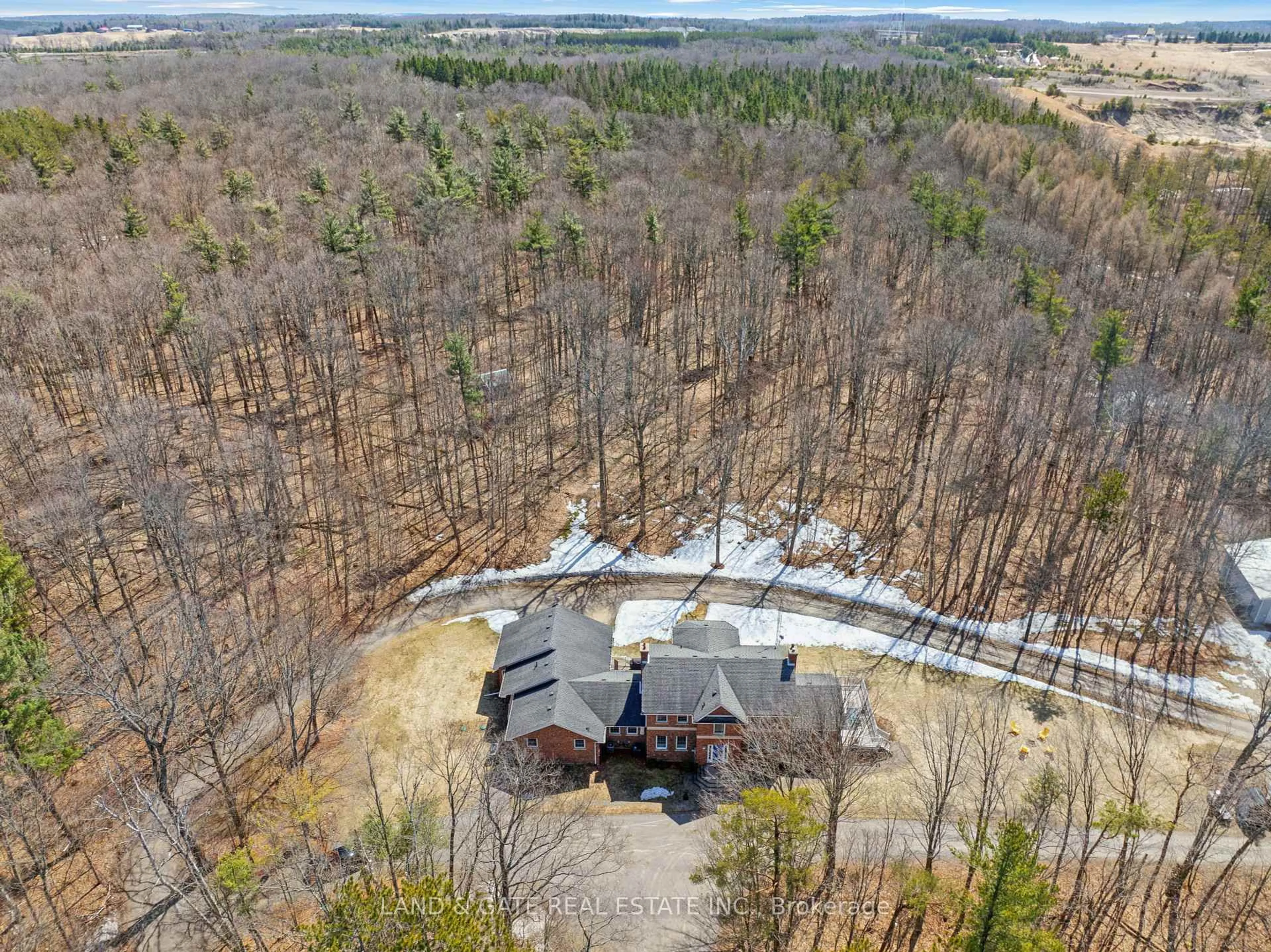 A pic from outside/outdoor area/front of a property/back of a property/a pic from drone, forest/trees view for 398 Sandy Hook Rd, Kawartha Lakes Ontario L0A 1K0