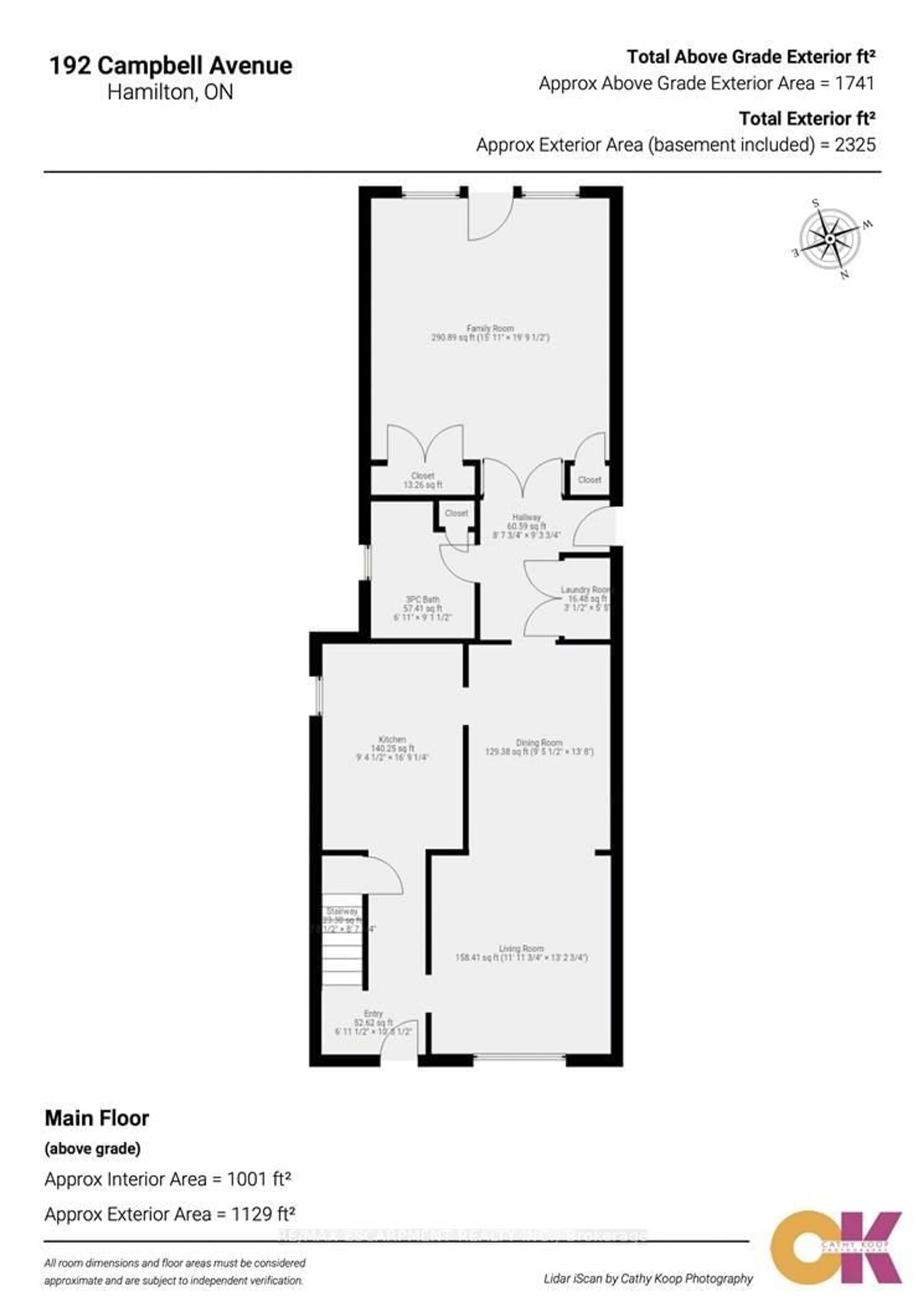 Floor plan for 192 Campbell Ave, Hamilton Ontario L8H 2G3